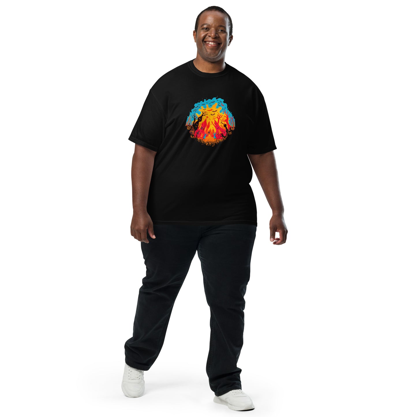 Halloween-Kollektion 2024 - No. B 3 - Schweres textilgefärbtes Unisex-T-Shirt - in 6 Farben