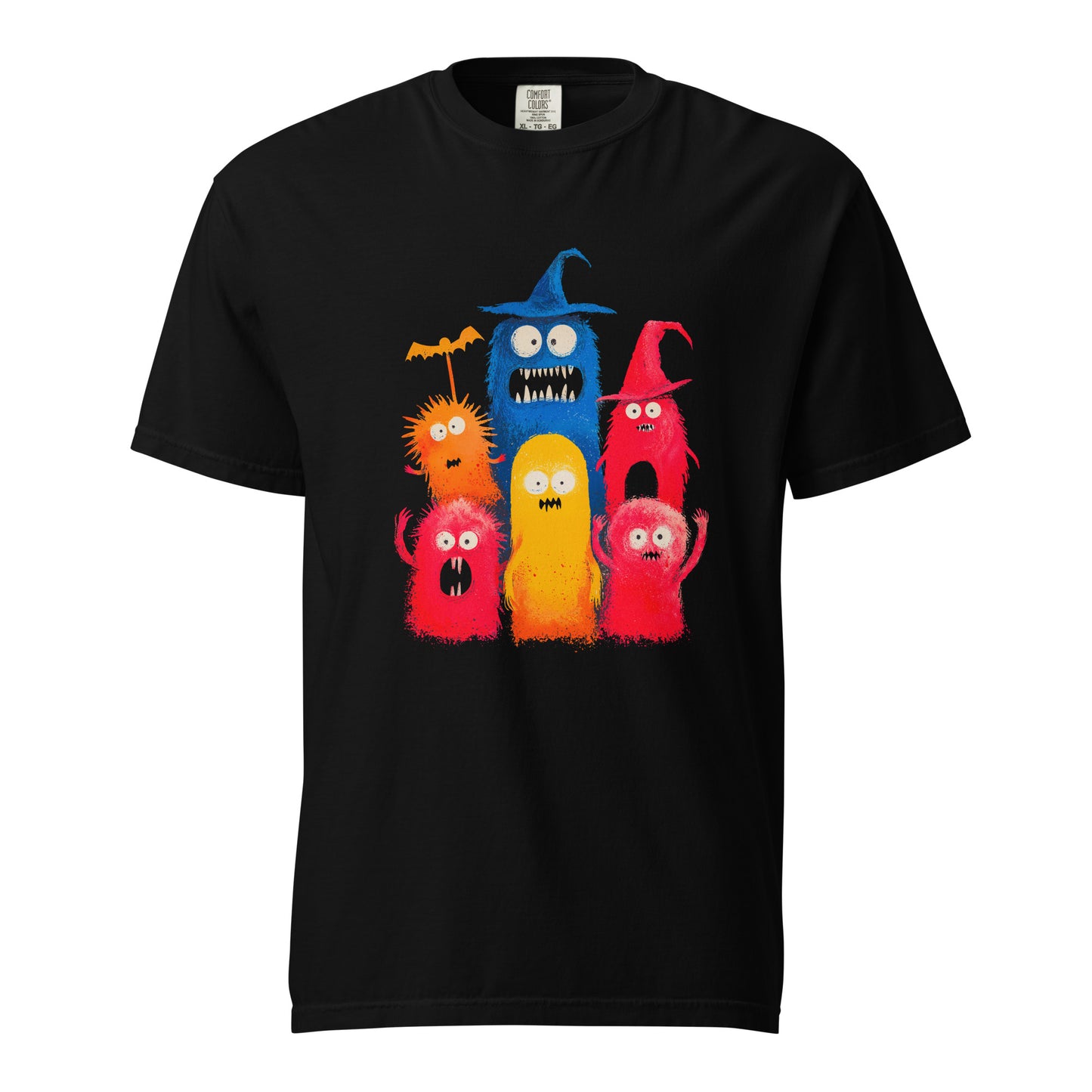 Halloween-Kollektion 2024 - No. 43 - Schweres textilgefärbtes Unisex-T-Shirt - in 3 Farben