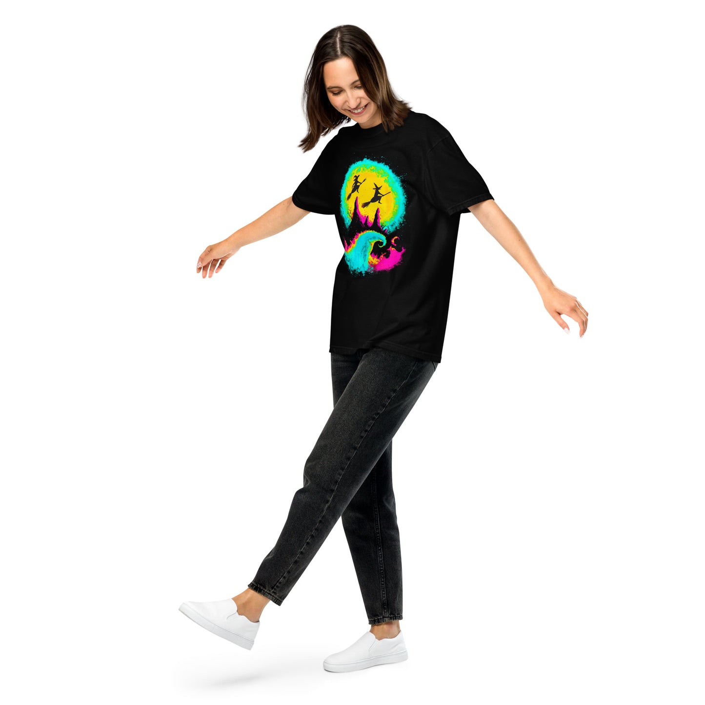 NEON Halloween-Kollektion 2024 - No. 04 - Schweres textilgefärbtes Unisex-T-Shirt - in 6 Farben