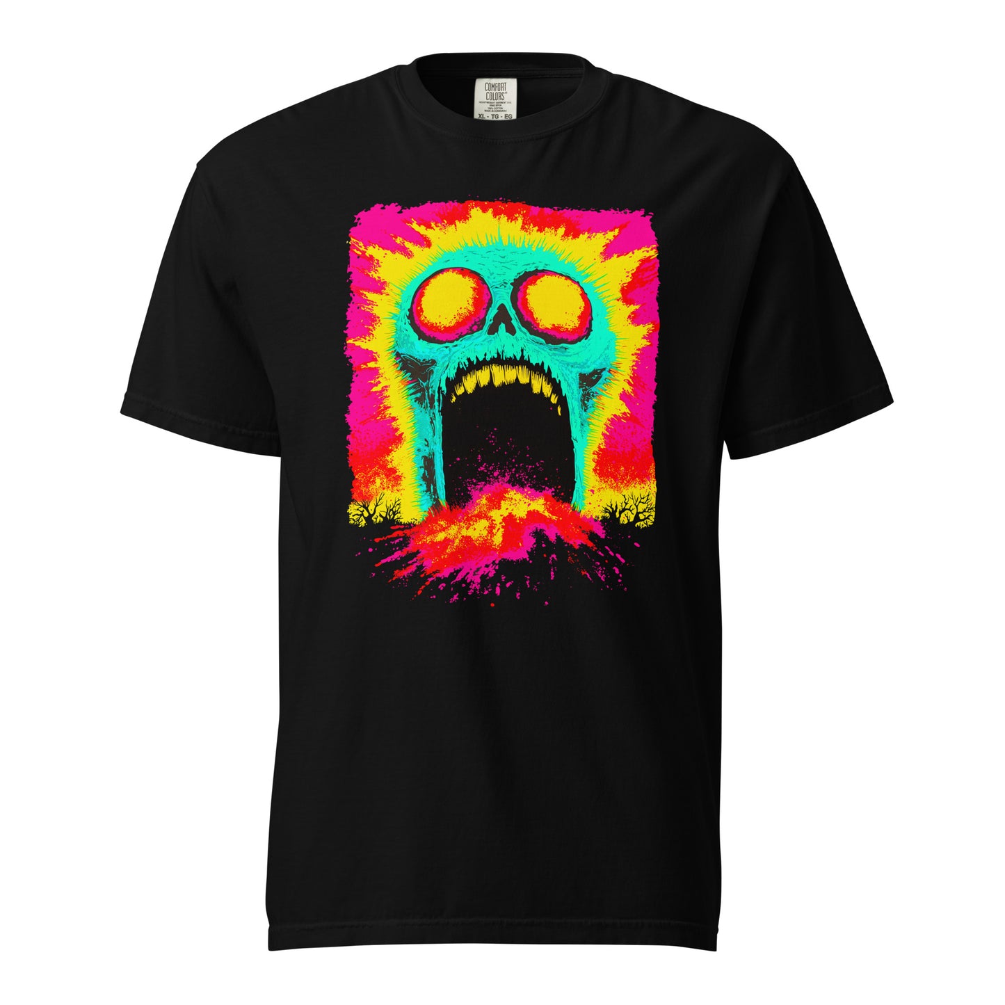 NEON Halloween-Kollektion 2024 - No. 07 - Schweres textilgefärbtes Unisex-T-Shirt - in 4 Farben