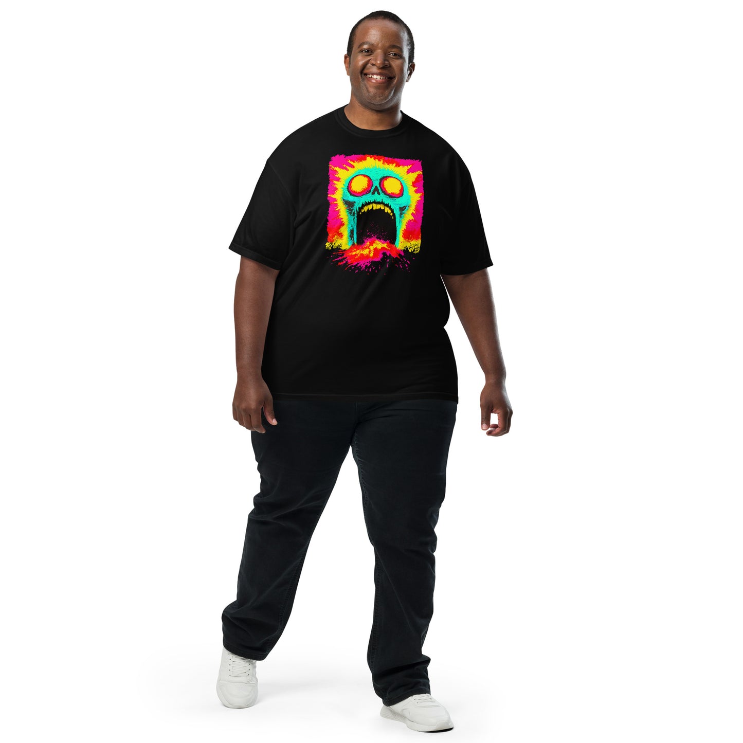 NEON Halloween-Kollektion 2024 - No. 07 - Schweres textilgefärbtes Unisex-T-Shirt - in 4 Farben