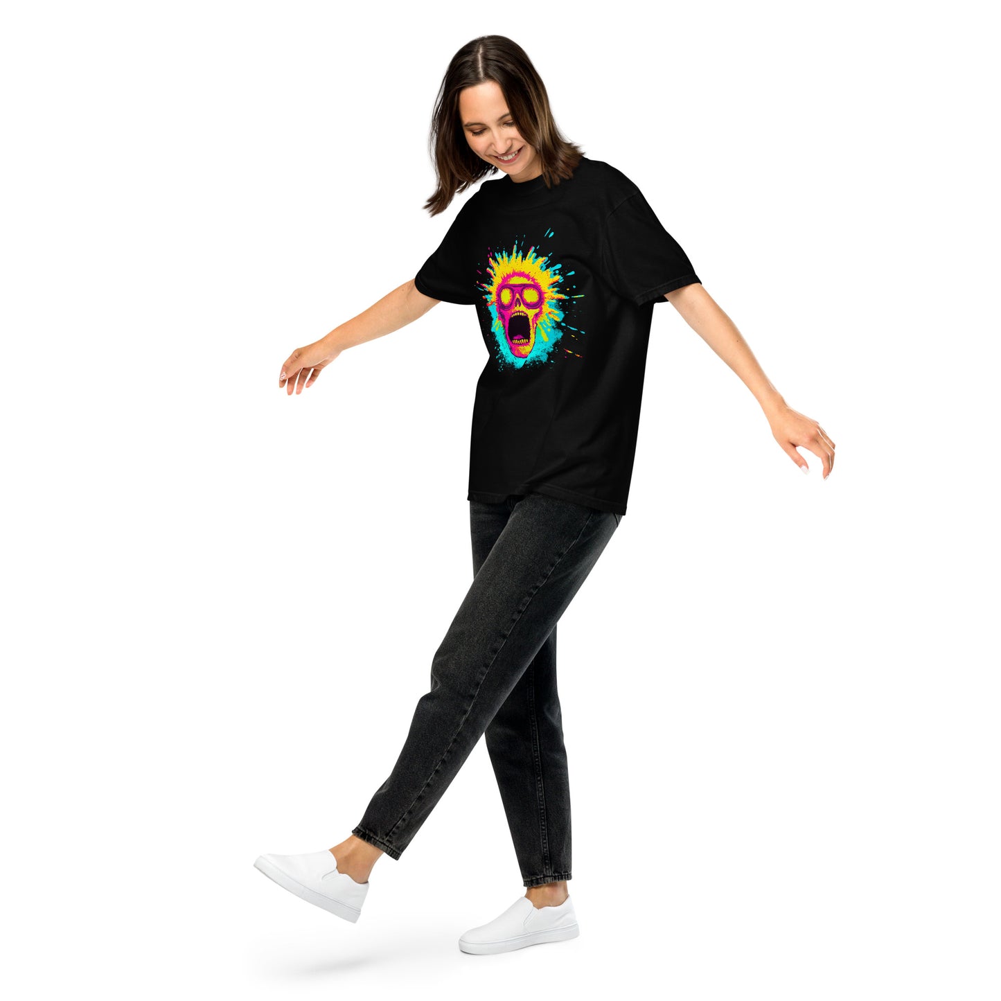 NEON Halloween-Kollektion 2024 - No. 08 - Schweres textilgefärbtes Unisex-T-Shirt - in 5 Farben