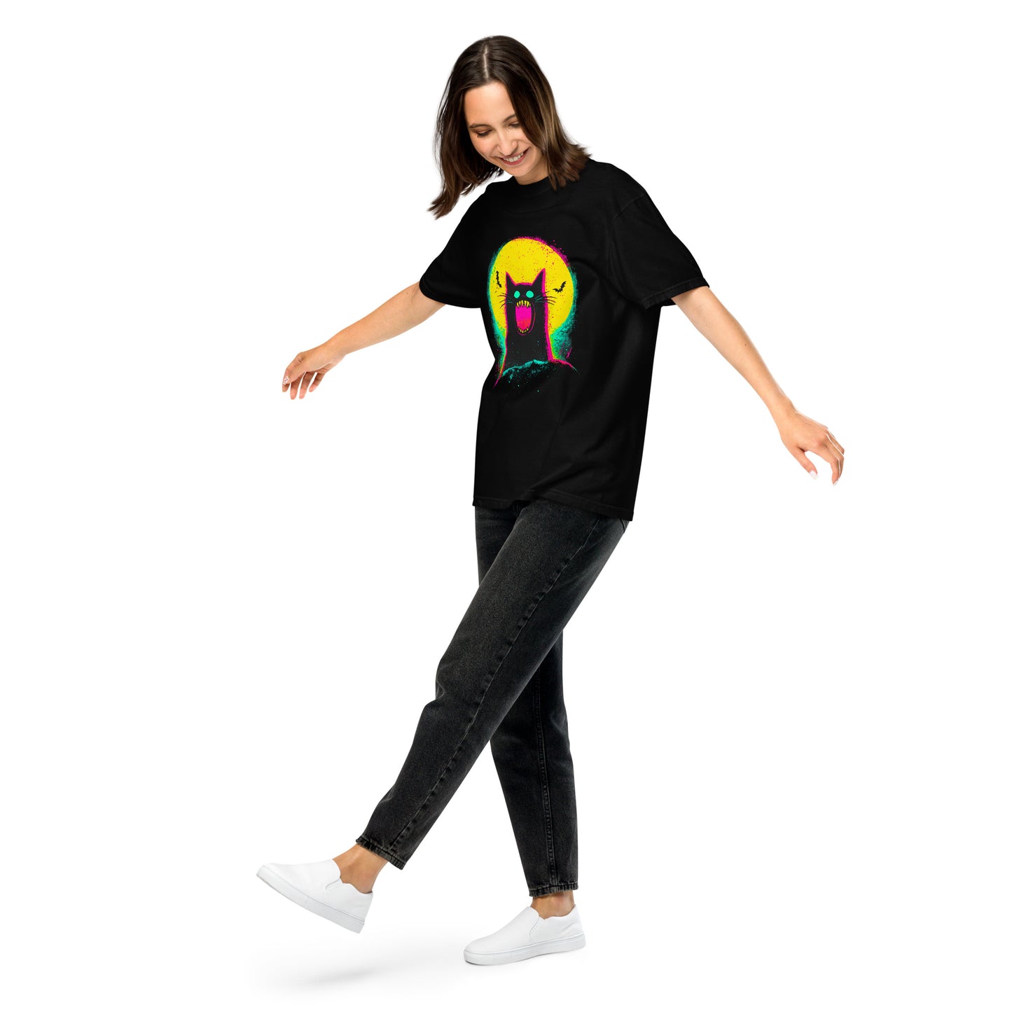 NEON Halloween-Kollektion 2024 - No. 09 - Schweres textilgefärbtes Unisex-T-Shirt - in 6 Farben