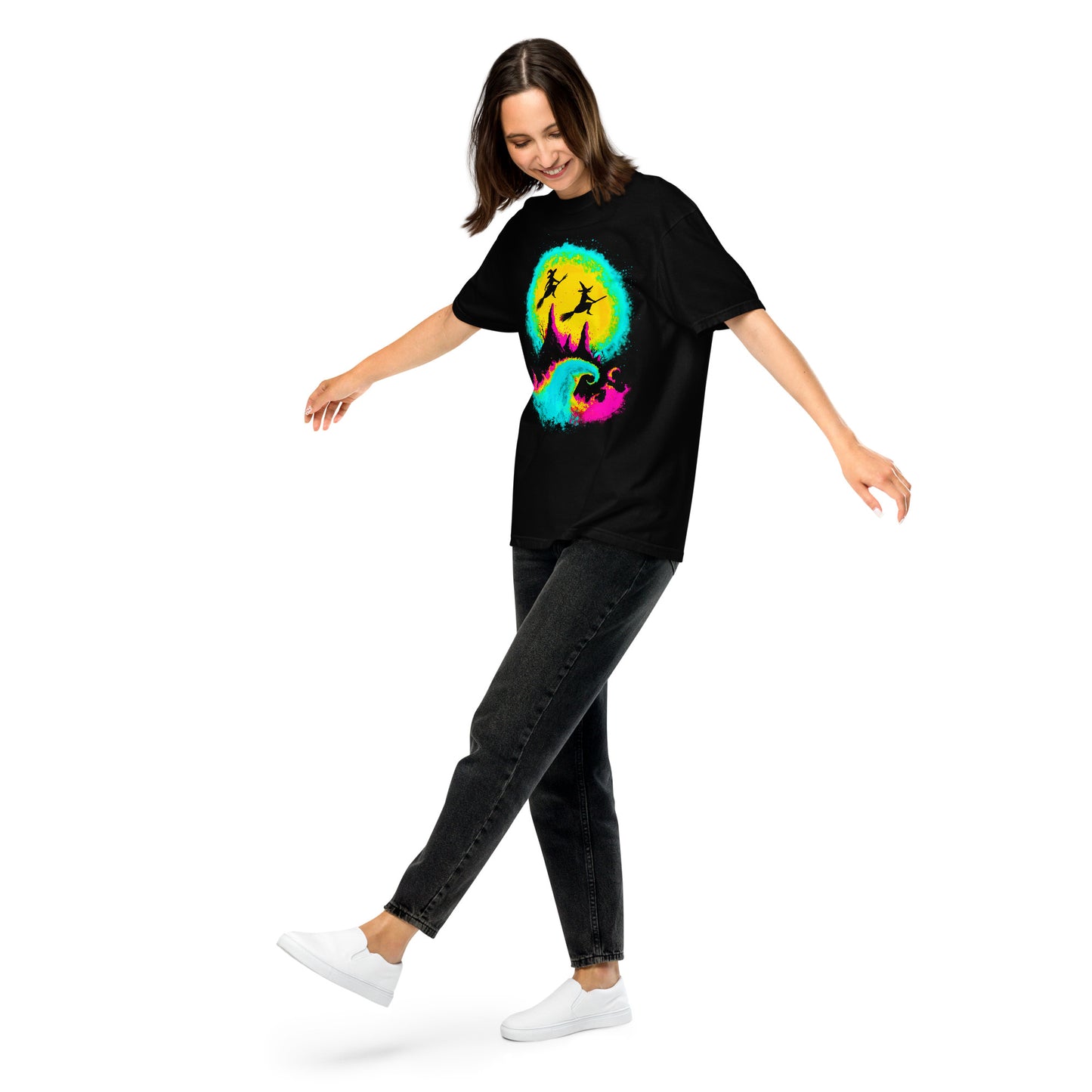 NEON Halloween-Kollektion 2024 - No. 13 - Schweres textilgefärbtes Unisex-T-Shirt - in 6 Farben