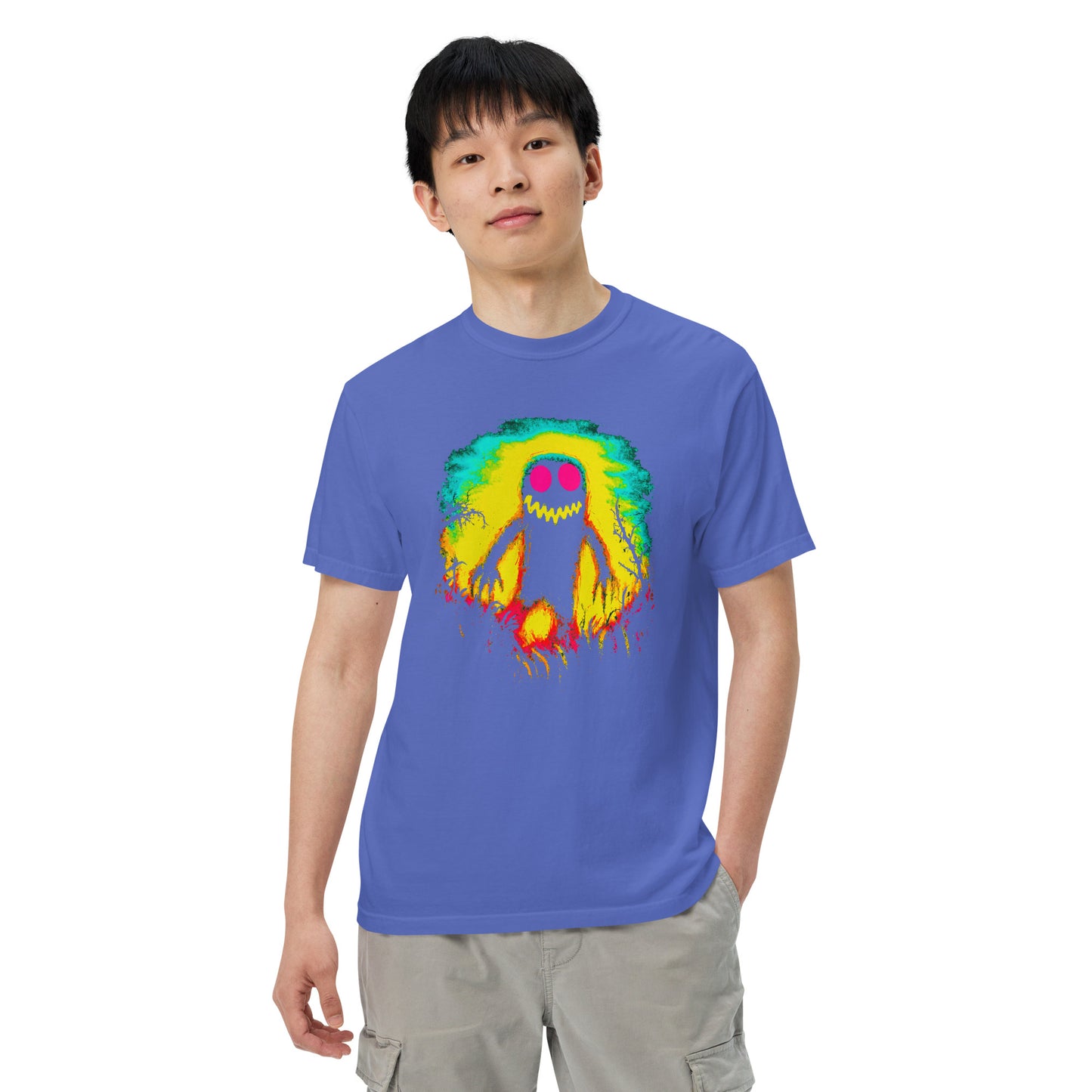 NEON Halloween-Kollektion 2024 - No. 10 - Schweres textilgefärbtes Unisex-T-Shirt - in 4 Farben