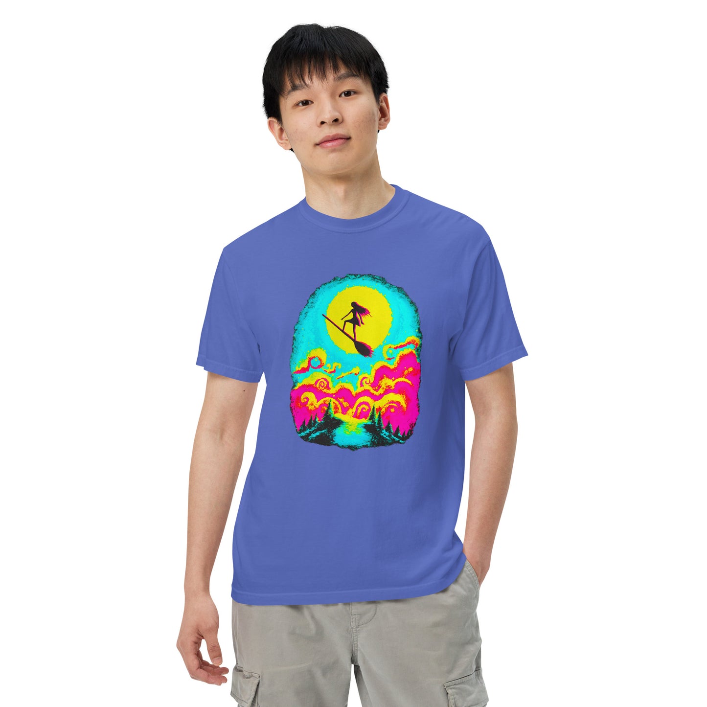 NEON Halloween-Kollektion 2024 - No. 11 - Schweres textilgefärbtes Unisex-T-Shirt - in 6 Farben