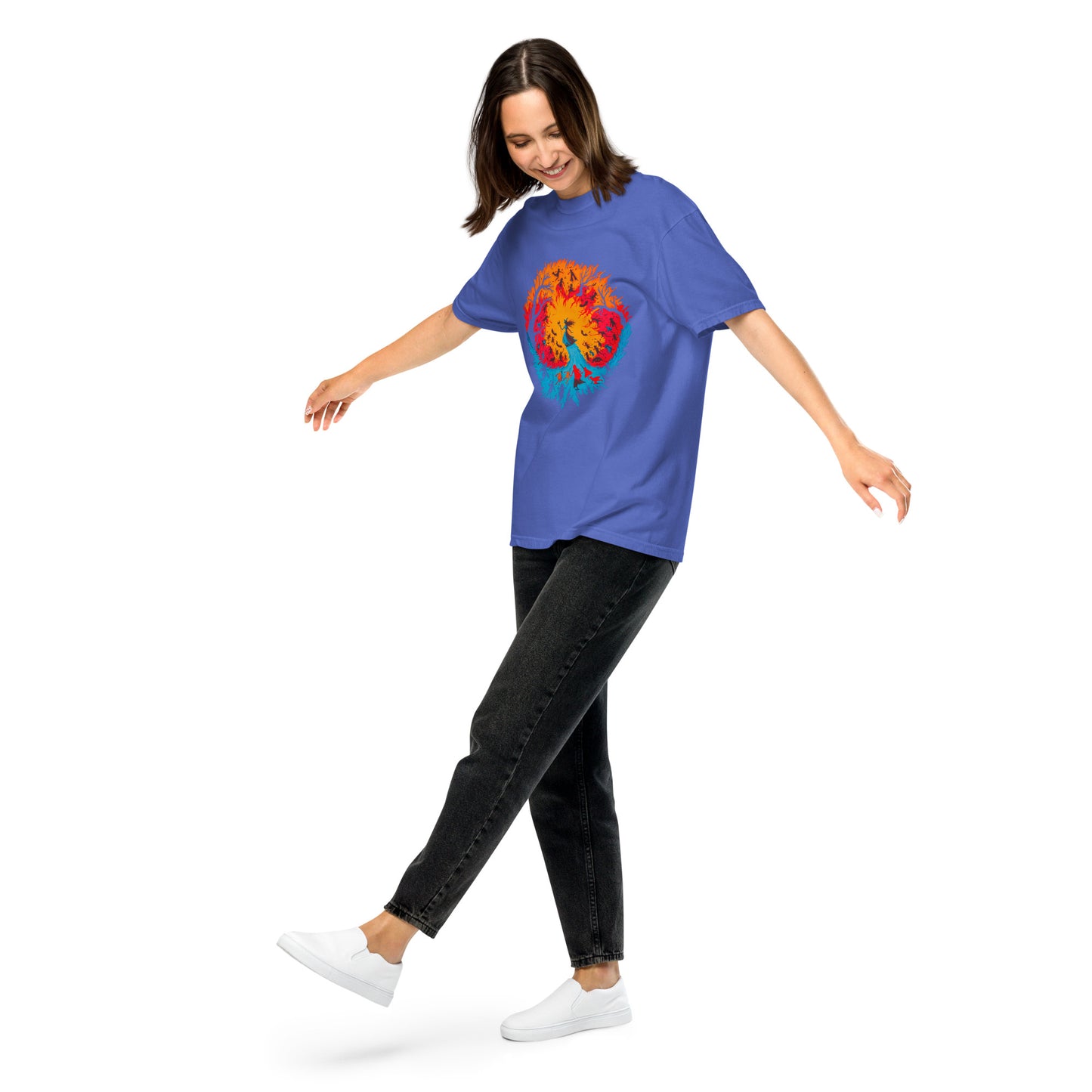Halloween-Kollektion 2024 - No. B 1 - Schweres textilgefärbtes Unisex-T-Shirt - in 6 Farben