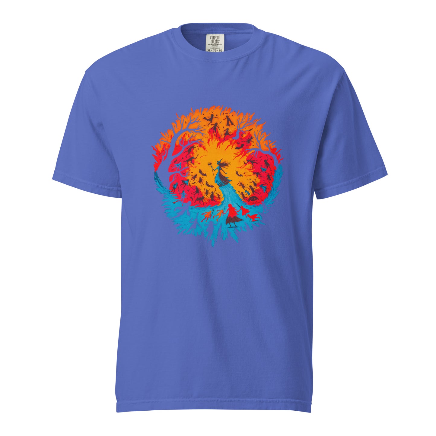Halloween-Kollektion 2024 - No. B 1 - Schweres textilgefärbtes Unisex-T-Shirt - in 6 Farben