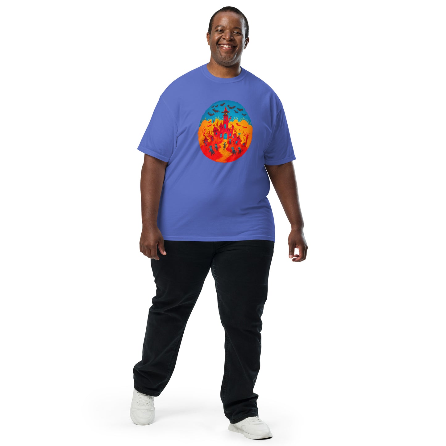 Halloween-Kollektion 2024 - No. B 2 - Schweres textilgefärbtes Unisex-T-Shirt - in 6 Farben