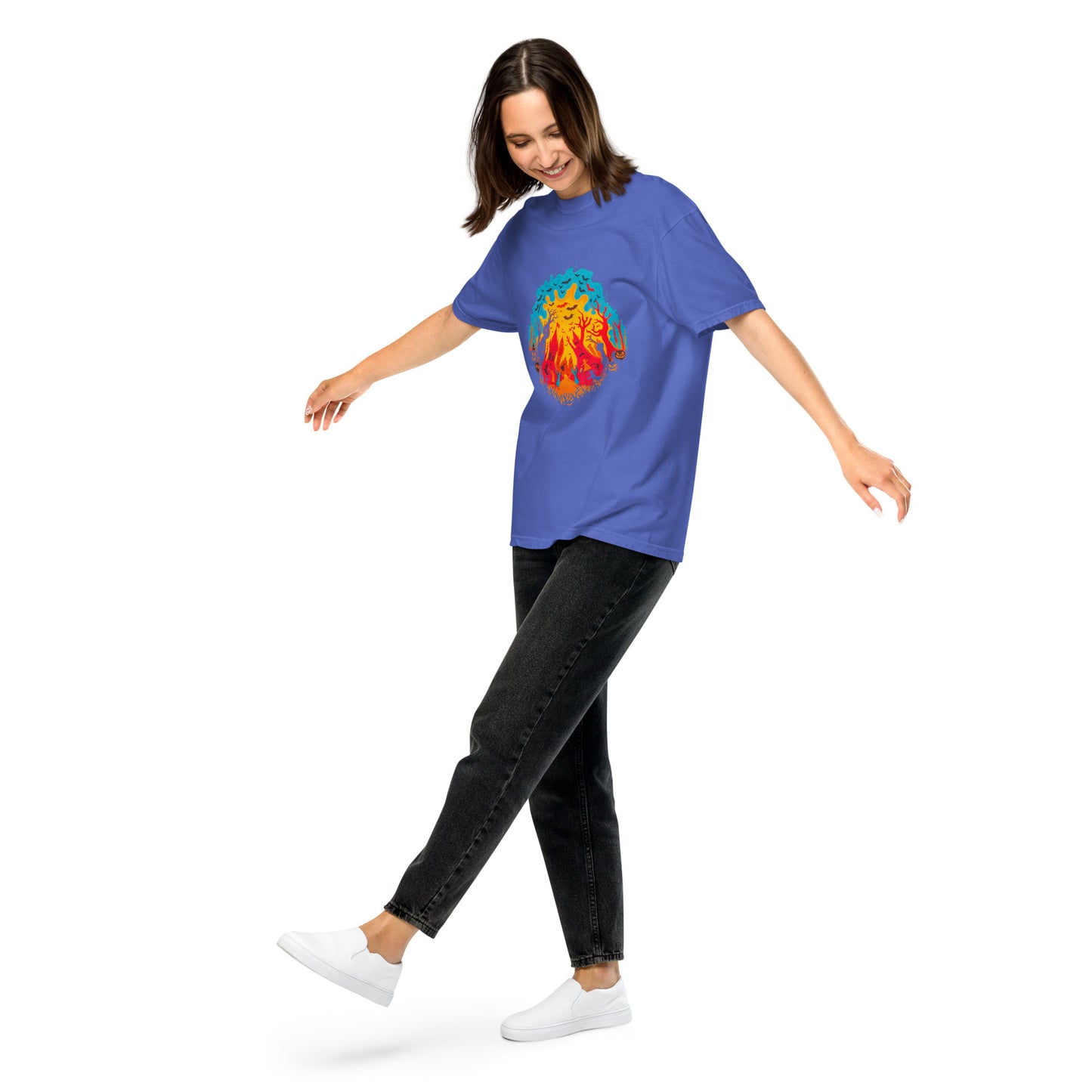 Halloween-Kollektion 2024 - No. B 3 - Schweres textilgefärbtes Unisex-T-Shirt - in 6 Farben