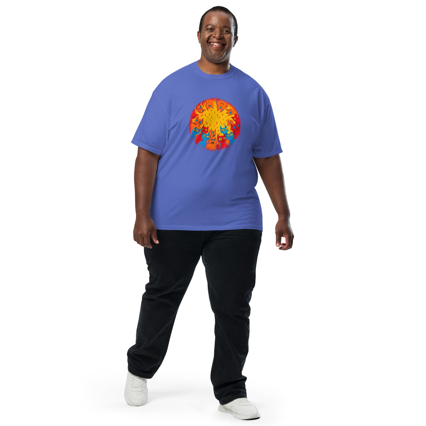 Halloween-Kollektion 2024 - No. B 4 - Schweres textilgefärbtes Unisex-T-Shirt - in 6 Farben
