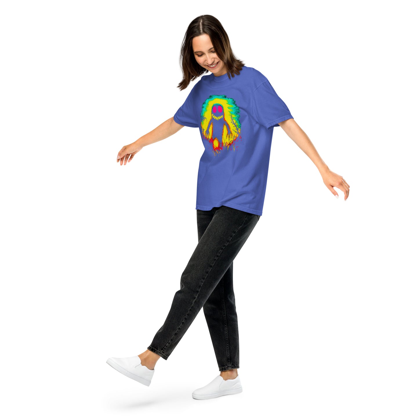 NEON Halloween-Kollektion 2024 - No. 10 - Schweres textilgefärbtes Unisex-T-Shirt - in 4 Farben
