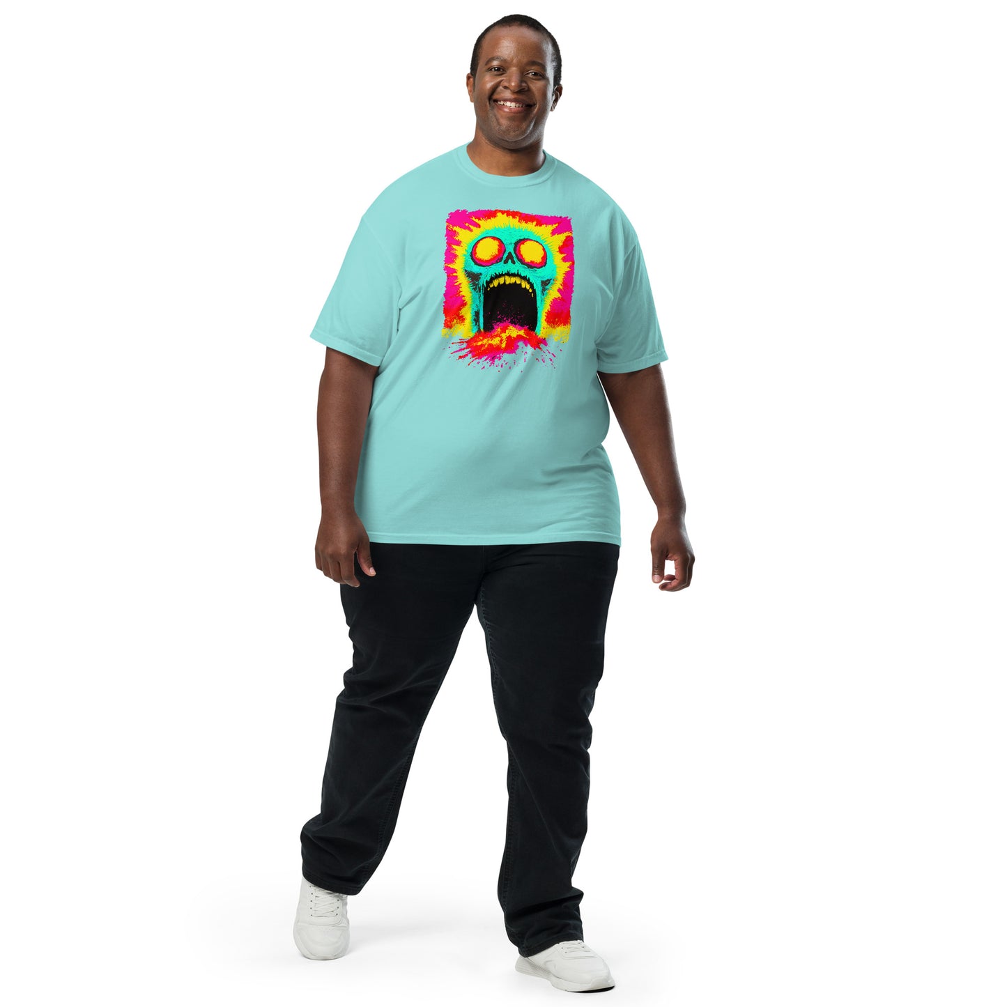 NEON Halloween-Kollektion 2024 - No. 07 - Schweres textilgefärbtes Unisex-T-Shirt - in 4 Farben