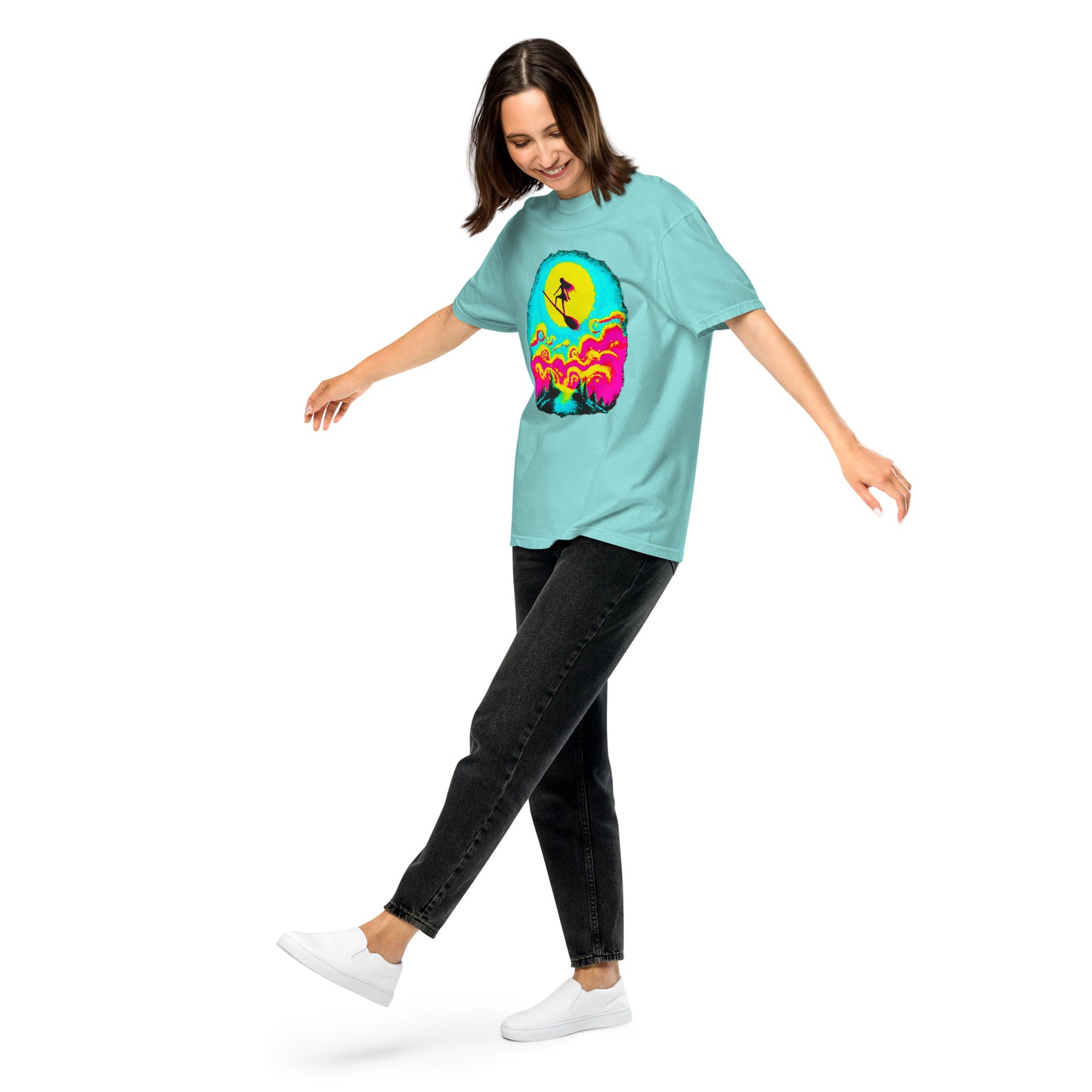 NEON Halloween-Kollektion 2024 - No. 11 - Schweres textilgefärbtes Unisex-T-Shirt - in 6 Farben