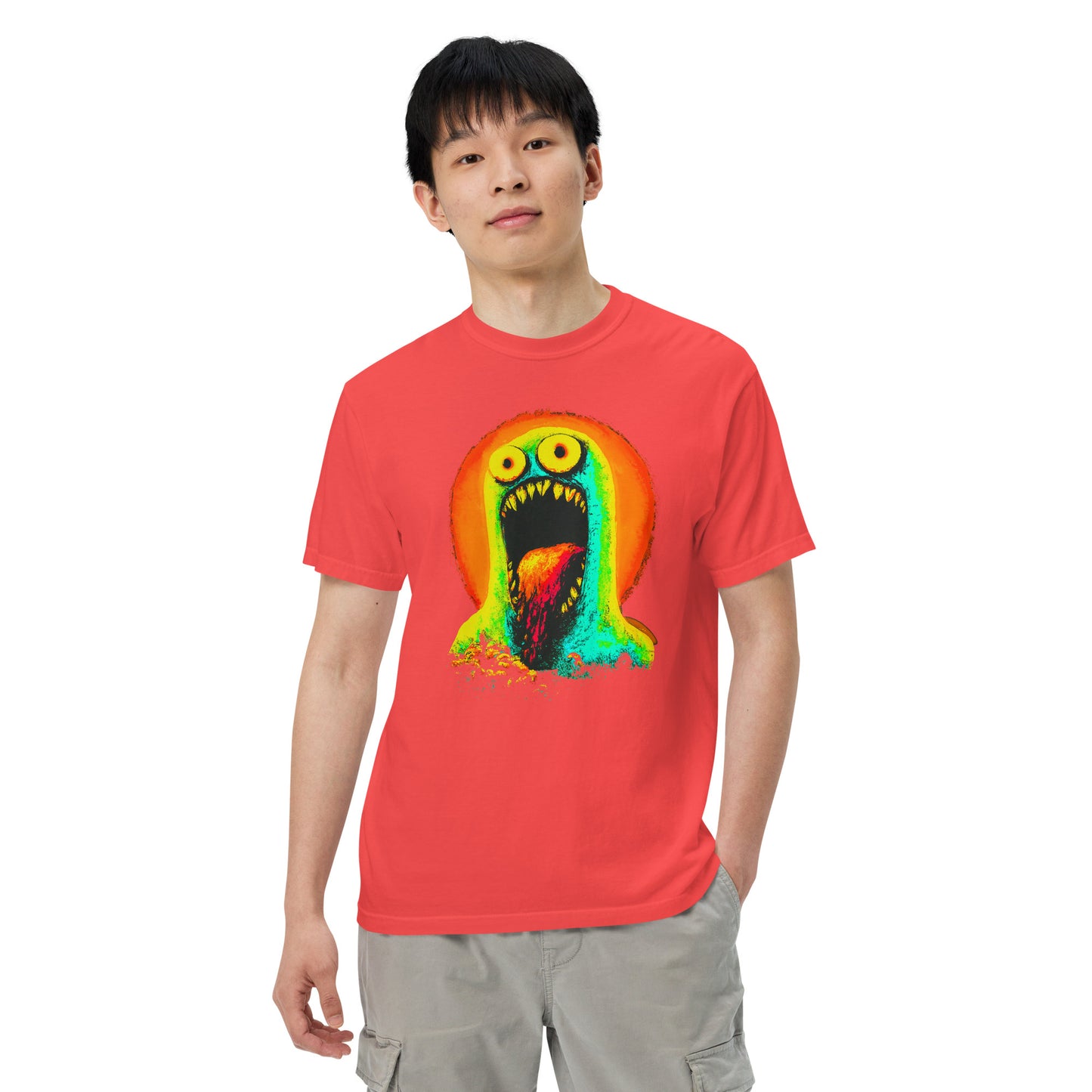 NEON Halloween-Kollektion 2024 - No. 06 - Schweres textilgefärbtes Unisex-T-Shirt - in 6 Farben