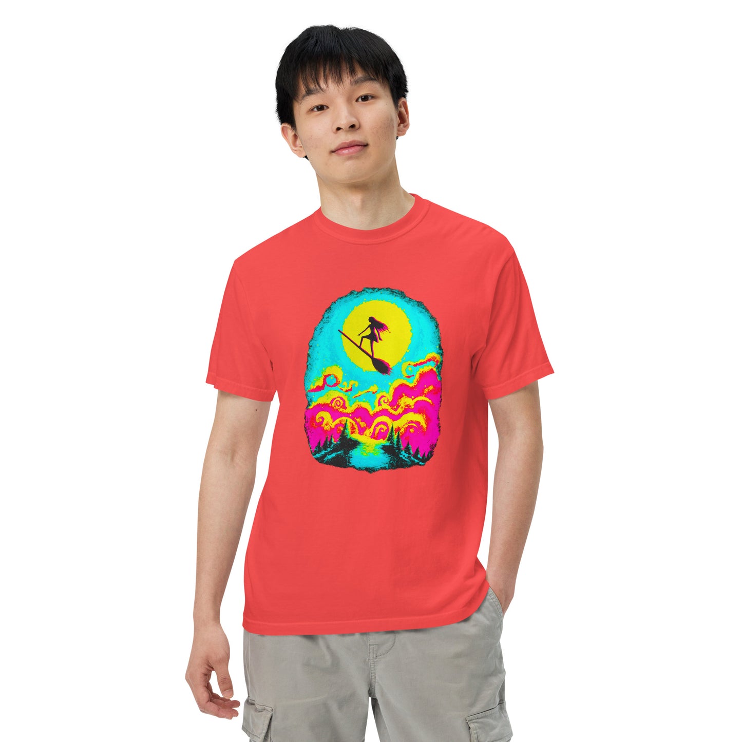 NEON Halloween-Kollektion 2024 - No. 11 - Schweres textilgefärbtes Unisex-T-Shirt - in 6 Farben