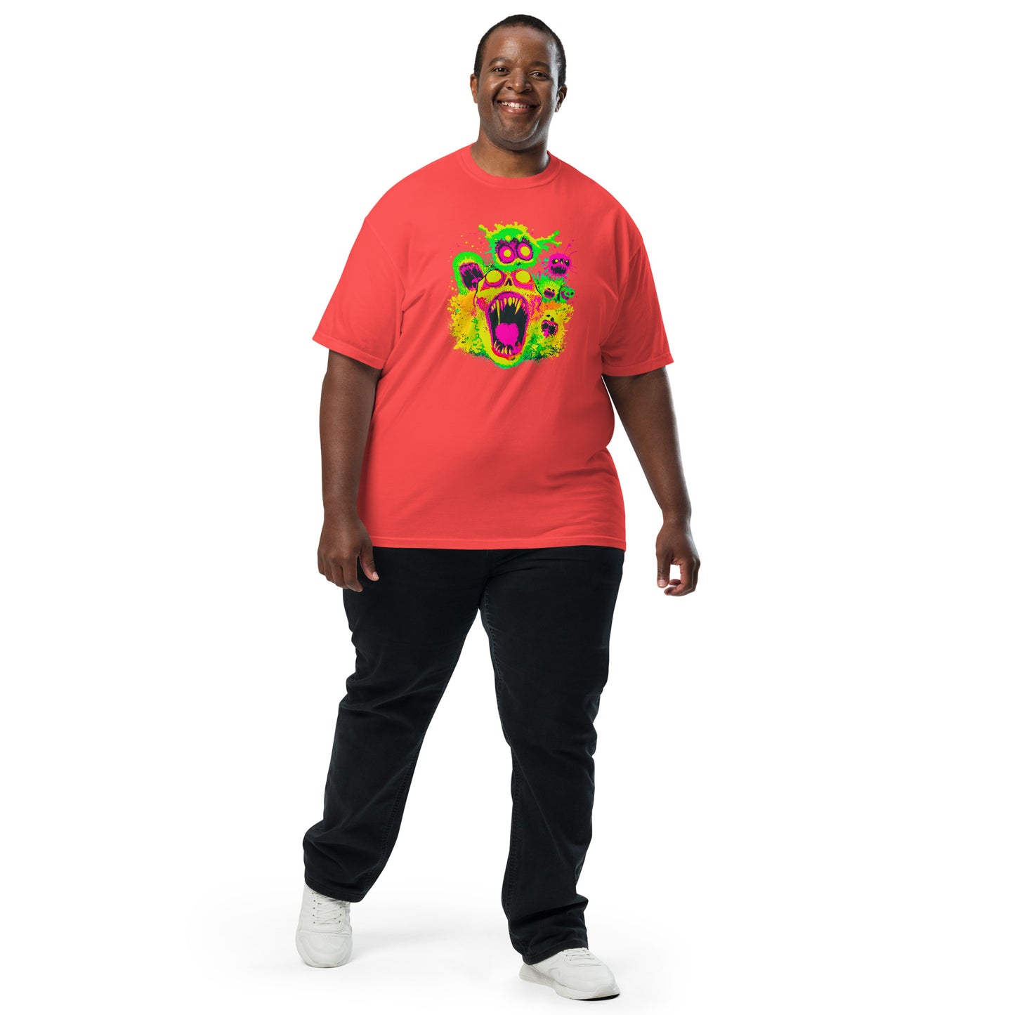 NEON Halloween-Kollektion 2024 - No. 02 - Schweres textilgefärbtes Unisex-T-Shirt - in 4 Farben