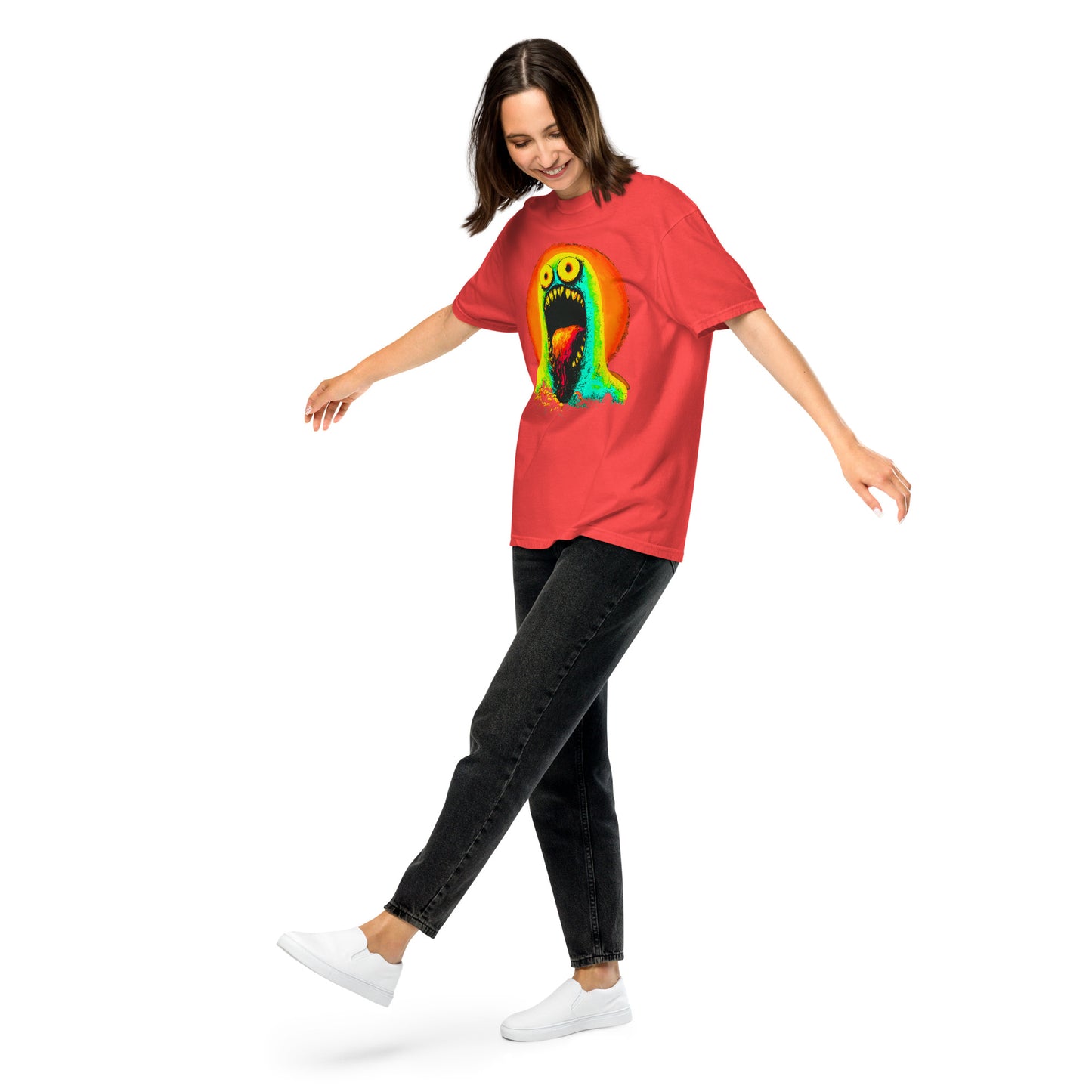 NEON Halloween-Kollektion 2024 - No. 06 - Schweres textilgefärbtes Unisex-T-Shirt - in 6 Farben