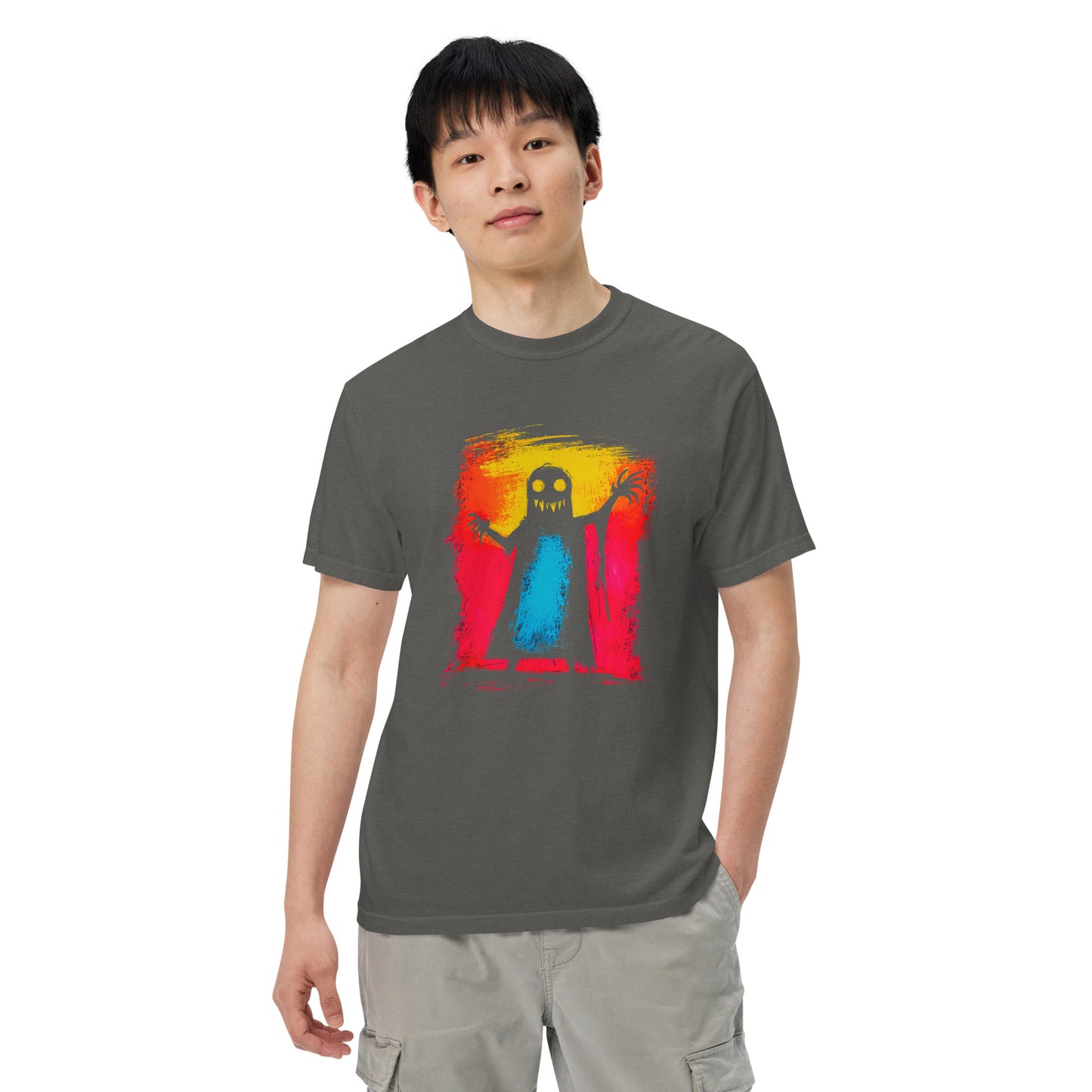 Halloween-Kollektion 2024 - No. 10 - Schweres textilgefärbtes Unisex-T-Shirt - in 3 Farben