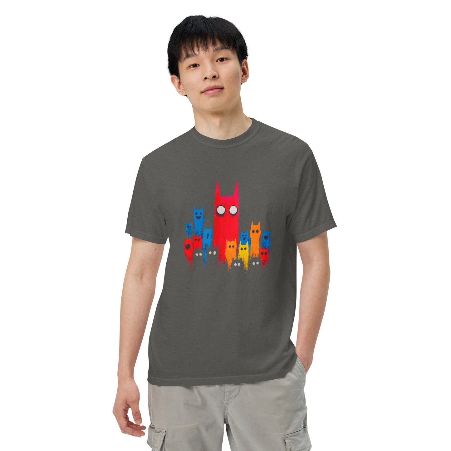 Halloween-Kollektion 2024 - No. 17 - Schweres textilgefärbtes Unisex-T-Shirt - in 3 Farben