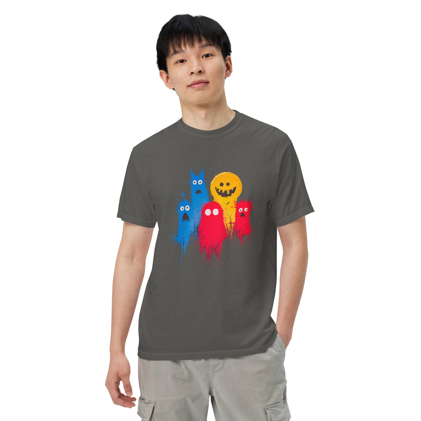 Halloween-Kollektion 2024 - No. 18 - Schweres textilgefärbtes Unisex-T-Shirt - in 3 Farben