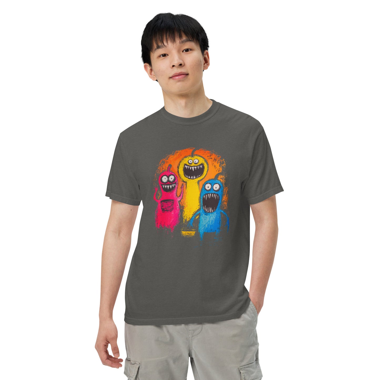 Halloween-Kollektion 2024 - No. 20 - Schweres textilgefärbtes Unisex-T-Shirt - in 3 Farben