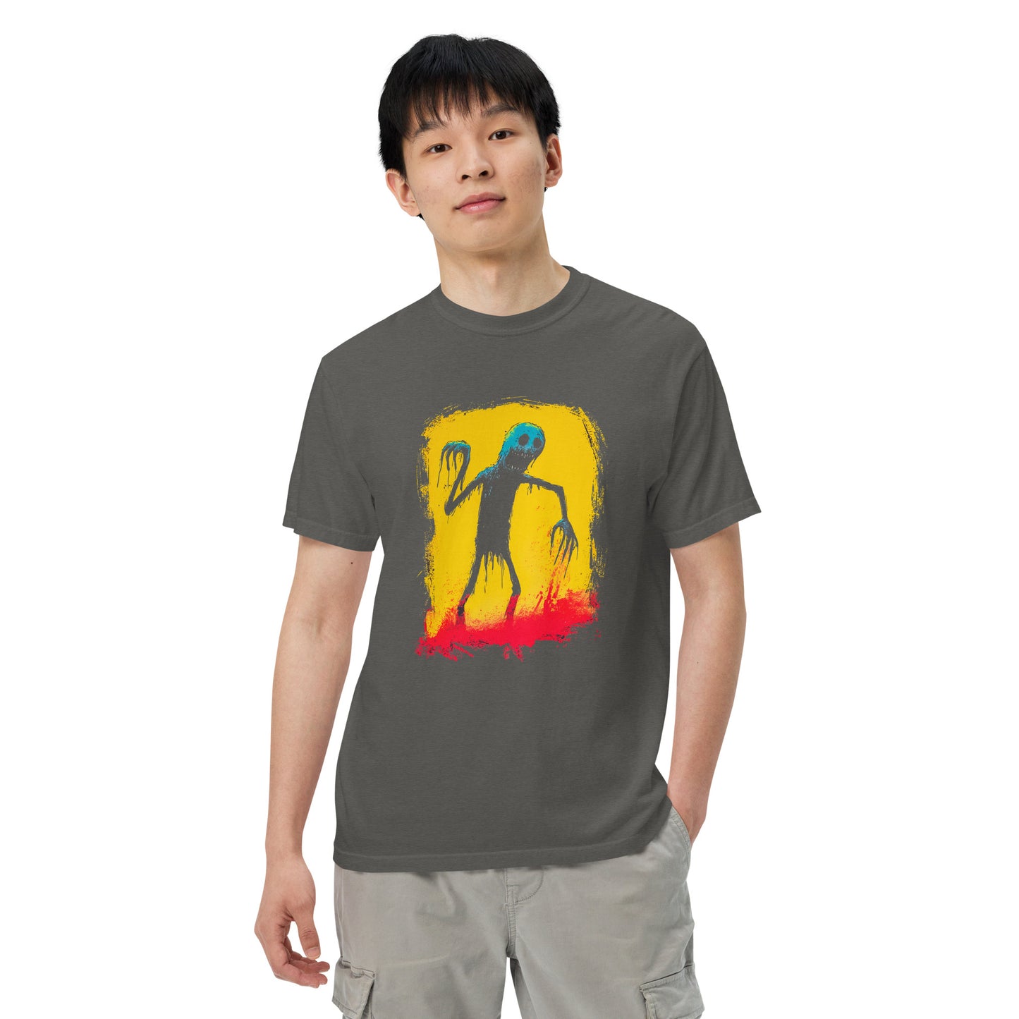 Halloween-Kollektion 2024 - No. 32 - Schweres textilgefärbtes Unisex-T-Shirt - in 3 Farben