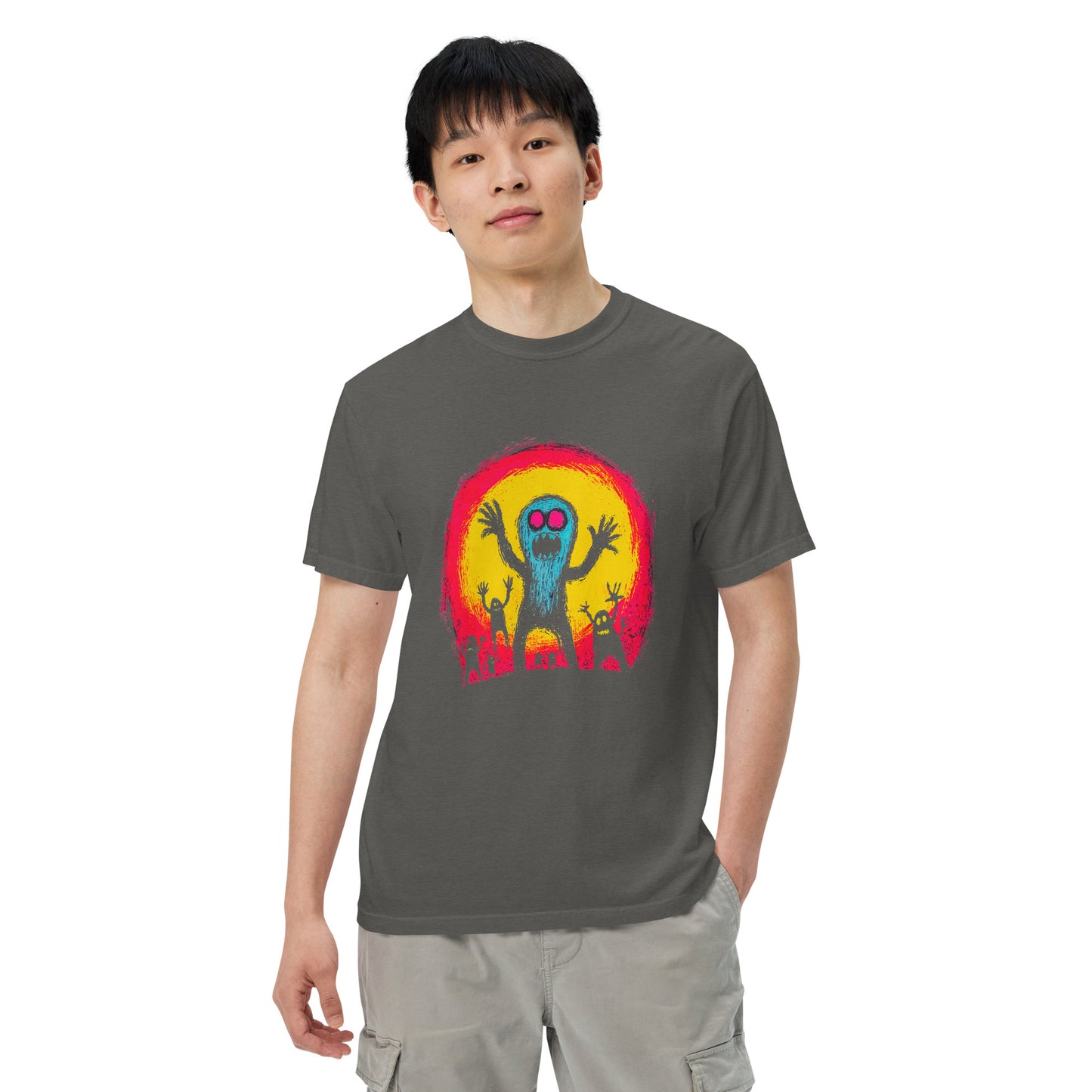 Halloween-Kollektion 2024 - No. 33 - Schweres textilgefärbtes Unisex-T-Shirt - in 3 Farben