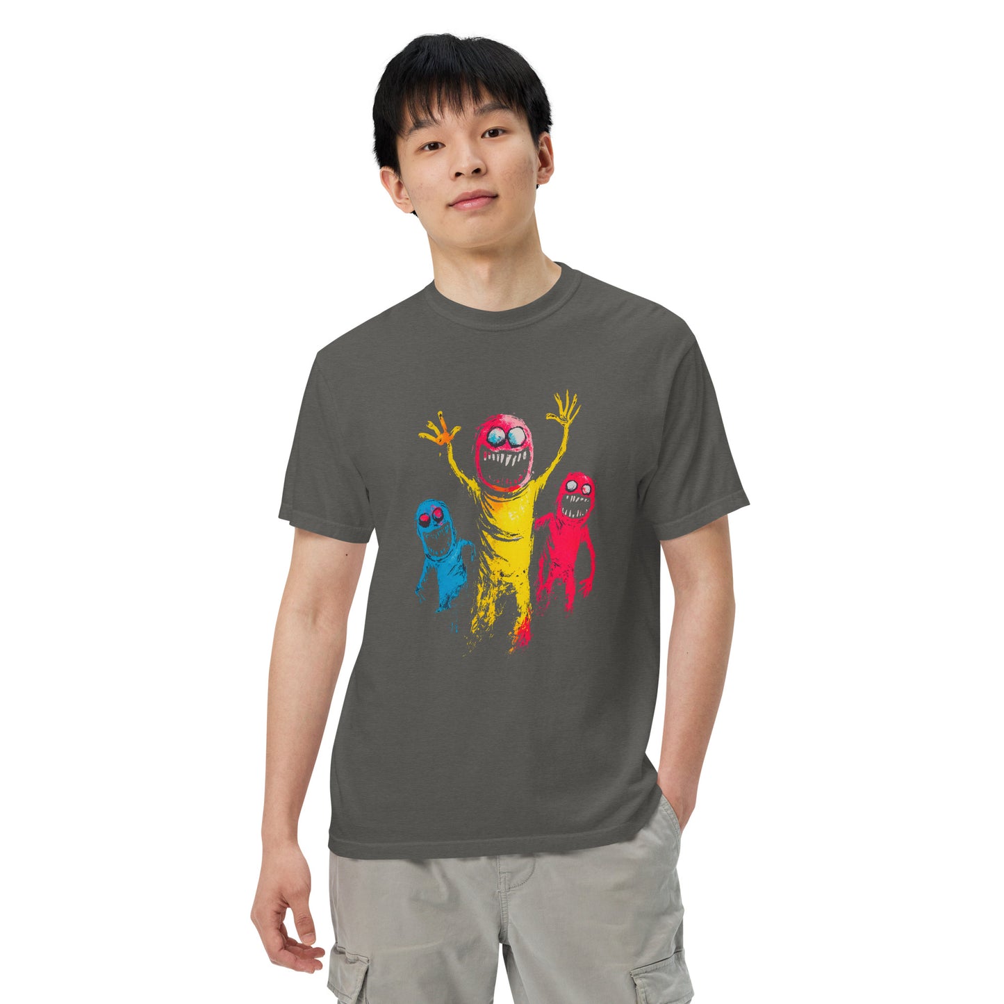 Halloween-Kollektion 2024 - No. 34 - Schweres textilgefärbtes Unisex-T-Shirt - in 3 Farben