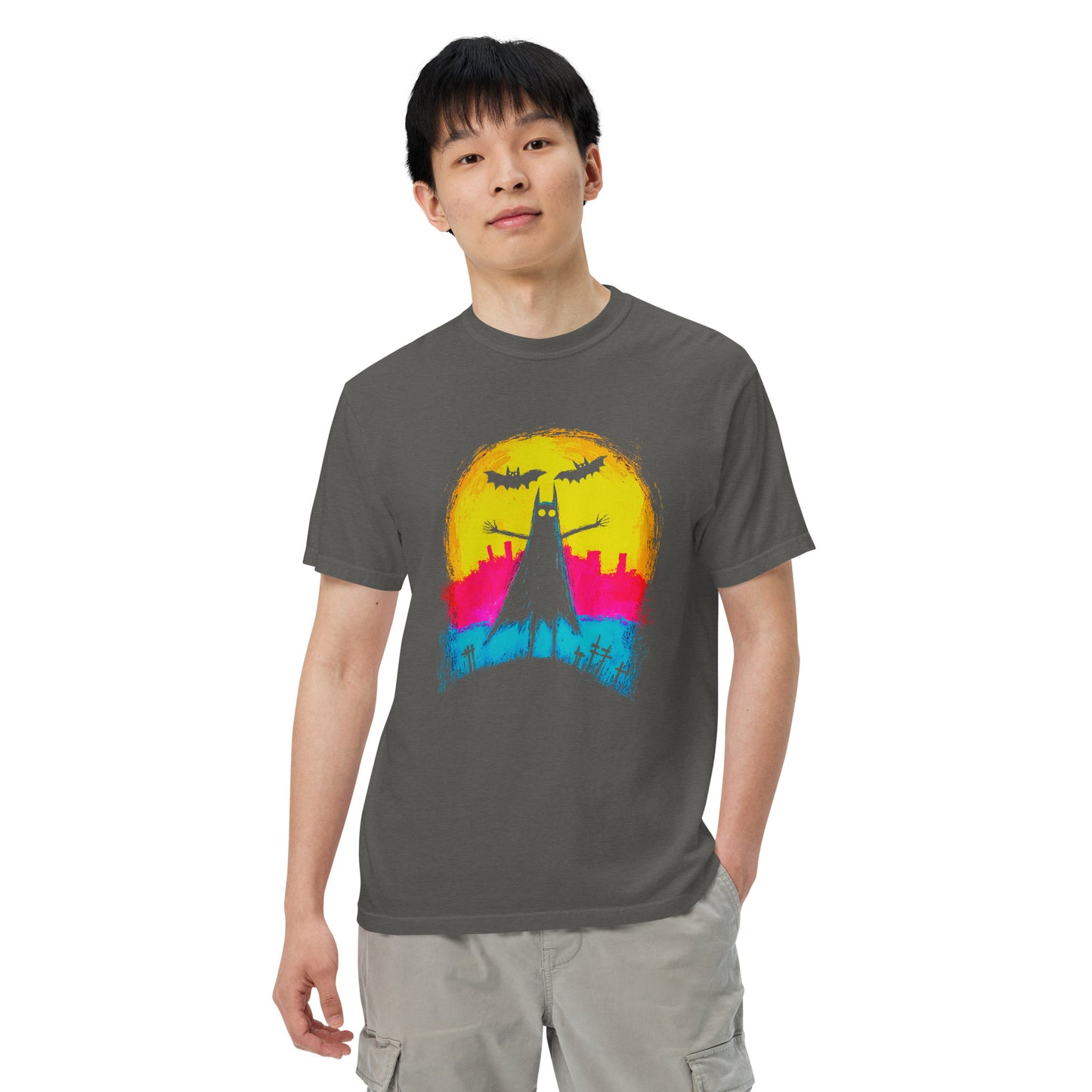 Halloween-Kollektion 2024 - No. 35 - Schweres textilgefärbtes Unisex-T-Shirt - in 3 Farben