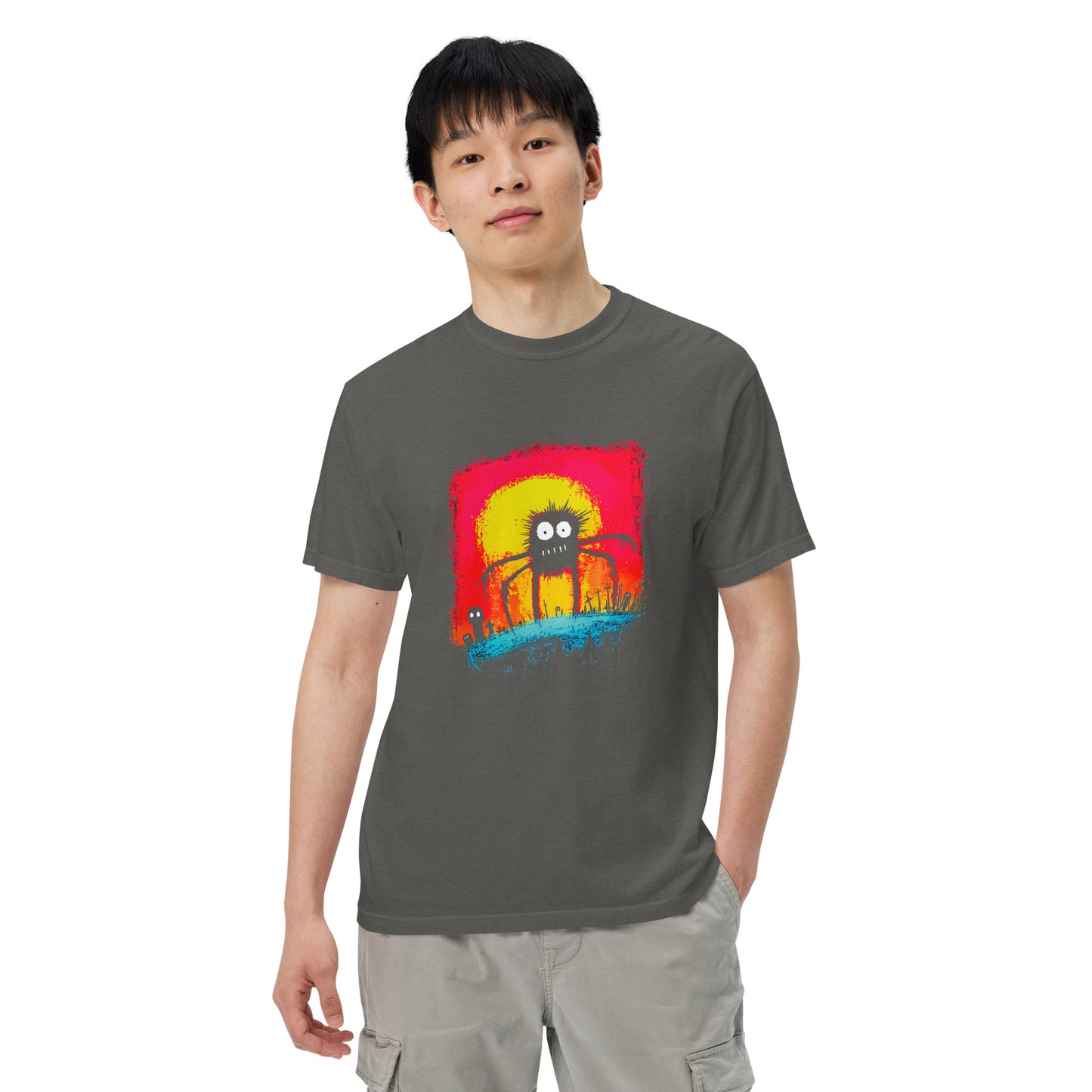Halloween-Kollektion 2024 - No. 41 - Schweres textilgefärbtes Unisex-T-Shirt - in 3 Farben