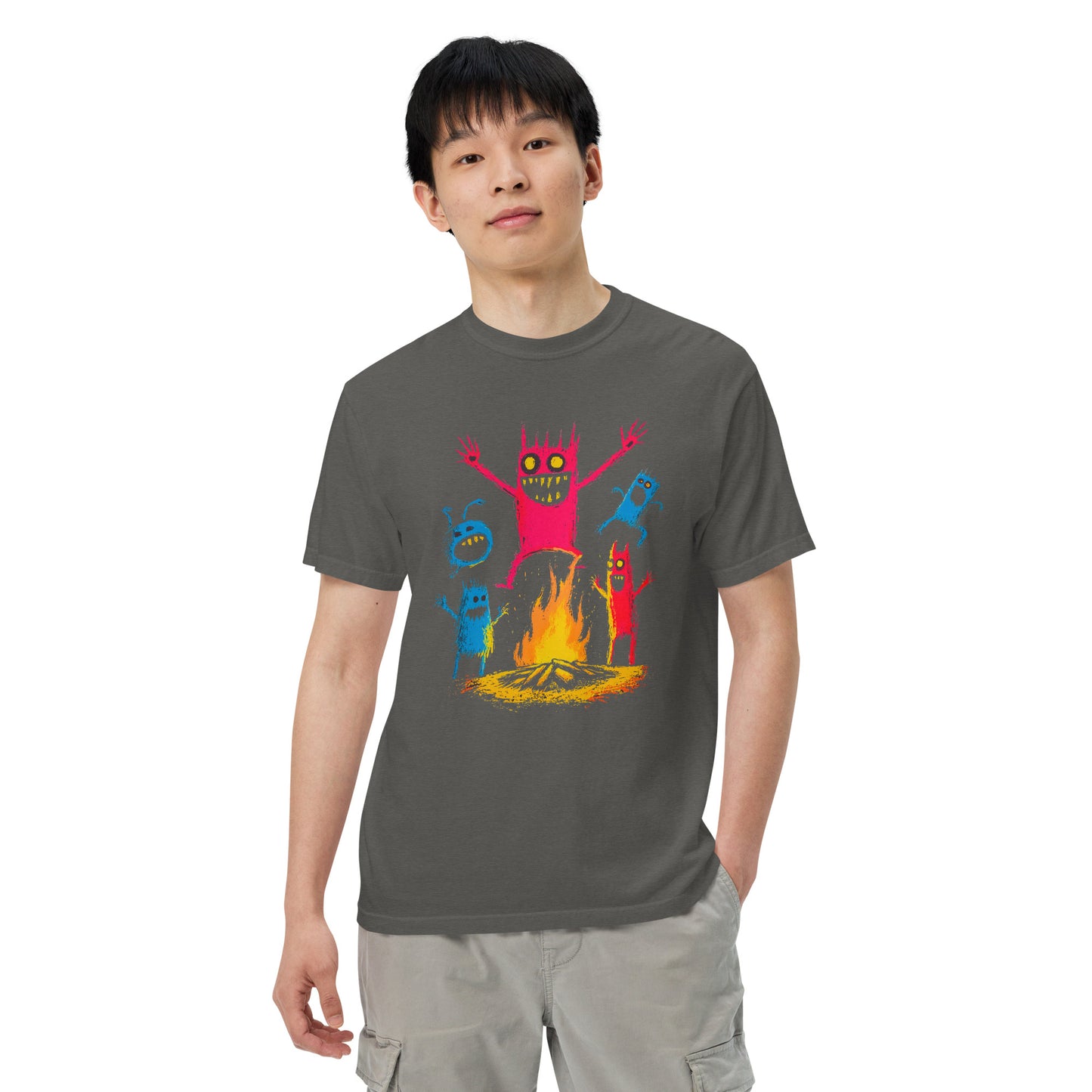 Halloween-Kollektion 2024 - No. 40 - Schweres textilgefärbtes Unisex-T-Shirt - in 3 Farben