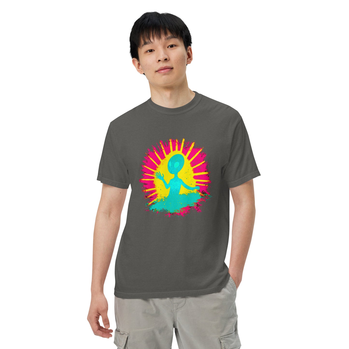 NEON Halloween-Kollektion 2024 - No. 12 - Schweres textilgefärbtes Unisex-T-Shirt - in 6 Farben