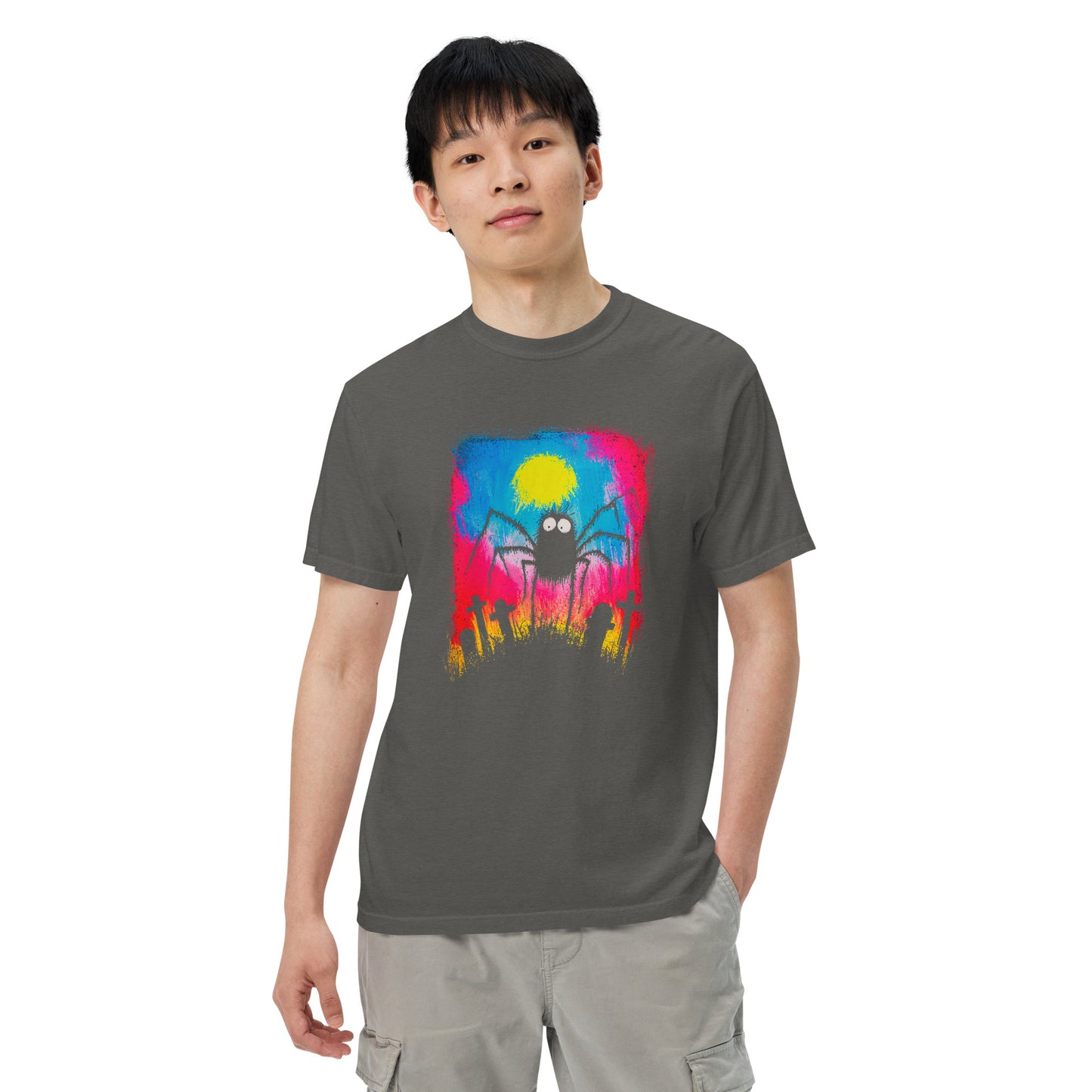 Halloween-Kollektion 2024 - No. 37 - Schweres textilgefärbtes Unisex-T-Shirt - in 3 Farben