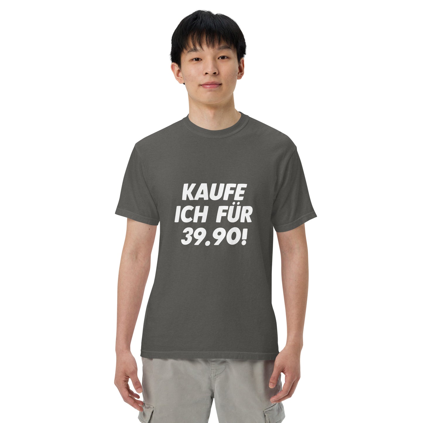 "Kaufe ich für 39.90!" - Schweres textilgefärbtes Unisex-T-Shirt - Pepper