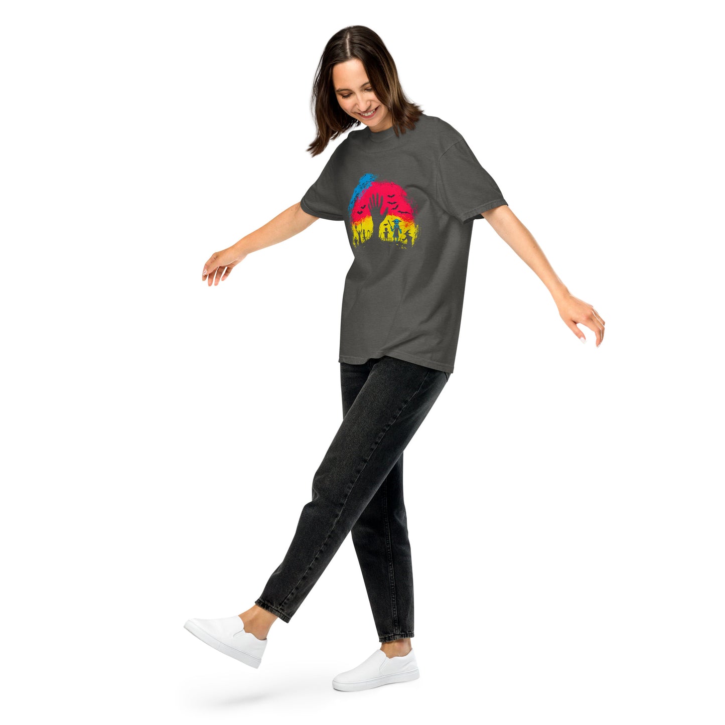 Halloween-Kollektion 2024 - No. 08 - Schweres textilgefärbtes Unisex-T-Shirt - in 3 Farben