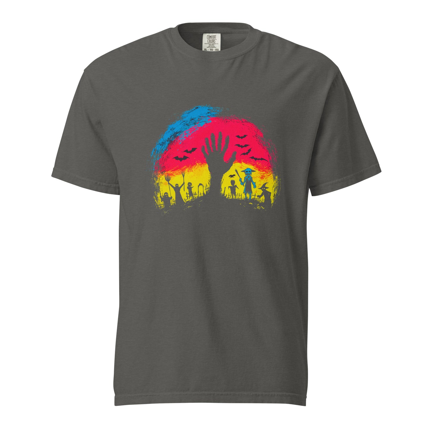 Halloween-Kollektion 2024 - No. 08 - Schweres textilgefärbtes Unisex-T-Shirt - in 3 Farben