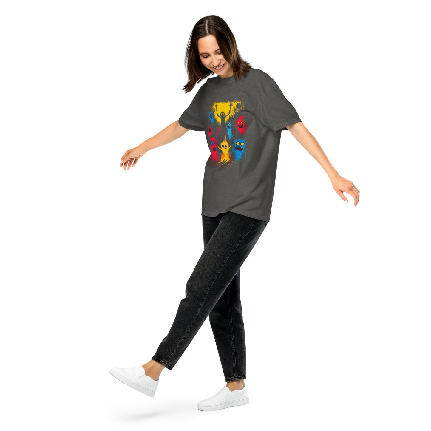 Halloween-Kollektion 2024 - No. 19 - Schweres textilgefärbtes Unisex-T-Shirt - in 3 Farben