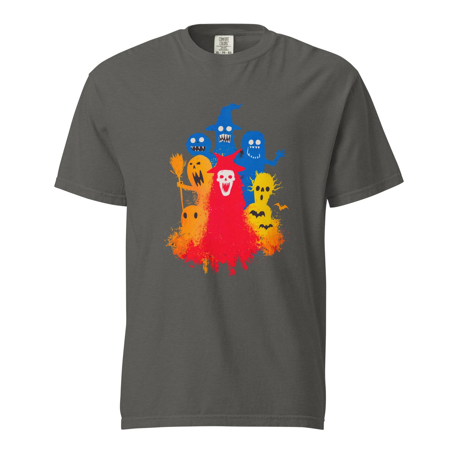 Halloween-Kollektion 2024 - No. 25 - Schweres textilgefärbtes Unisex-T-Shirt - in 3 Farben