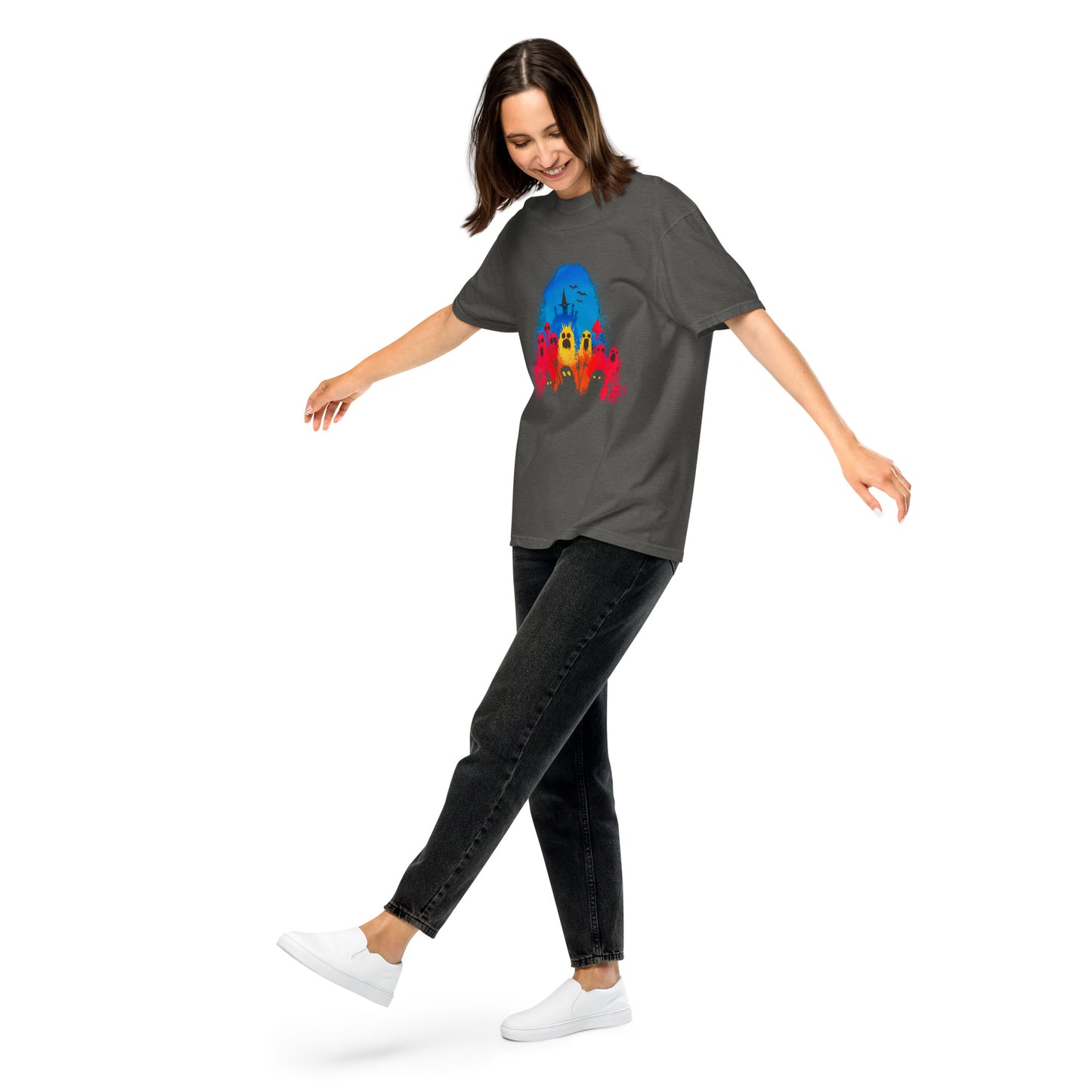 Halloween-Kollektion 2024 - No. 29 - Schweres textilgefärbtes Unisex-T-Shirt - in 3 Farben