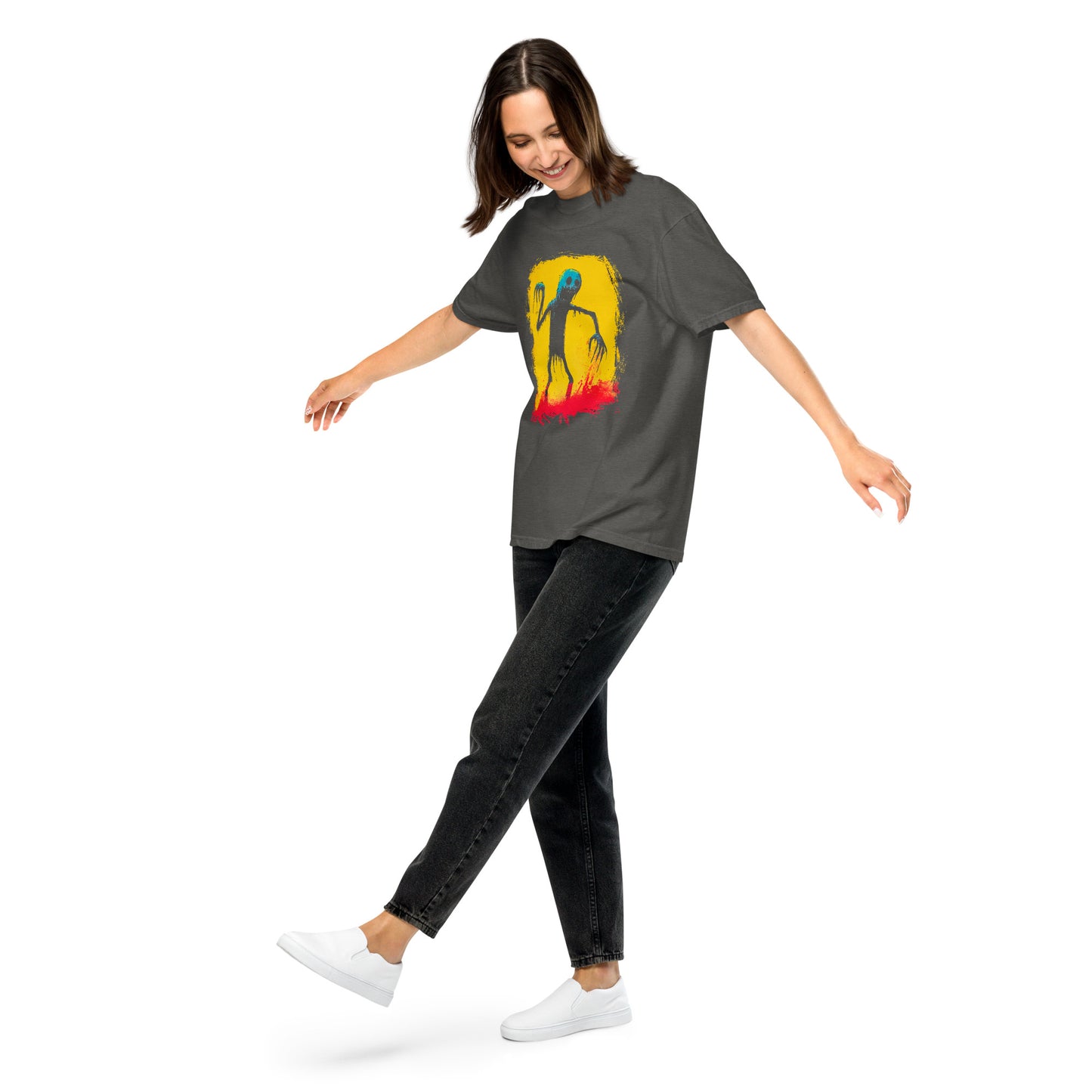 Halloween-Kollektion 2024 - No. 32 - Schweres textilgefärbtes Unisex-T-Shirt - in 3 Farben