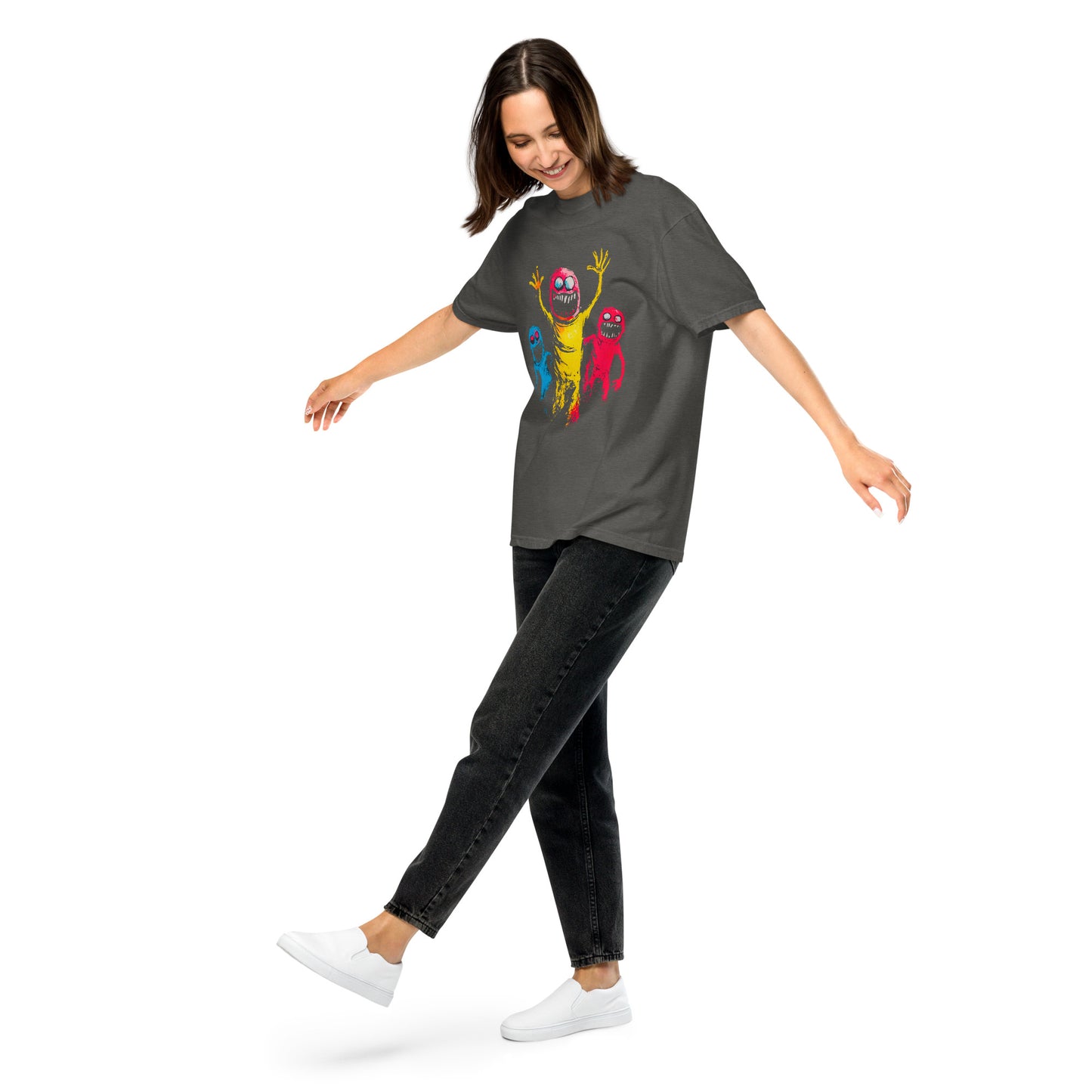 Halloween-Kollektion 2024 - No. 34 - Schweres textilgefärbtes Unisex-T-Shirt - in 3 Farben