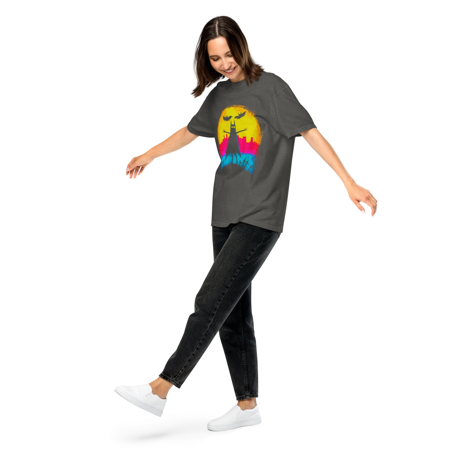 Halloween-Kollektion 2024 - No. 35 - Schweres textilgefärbtes Unisex-T-Shirt - in 3 Farben