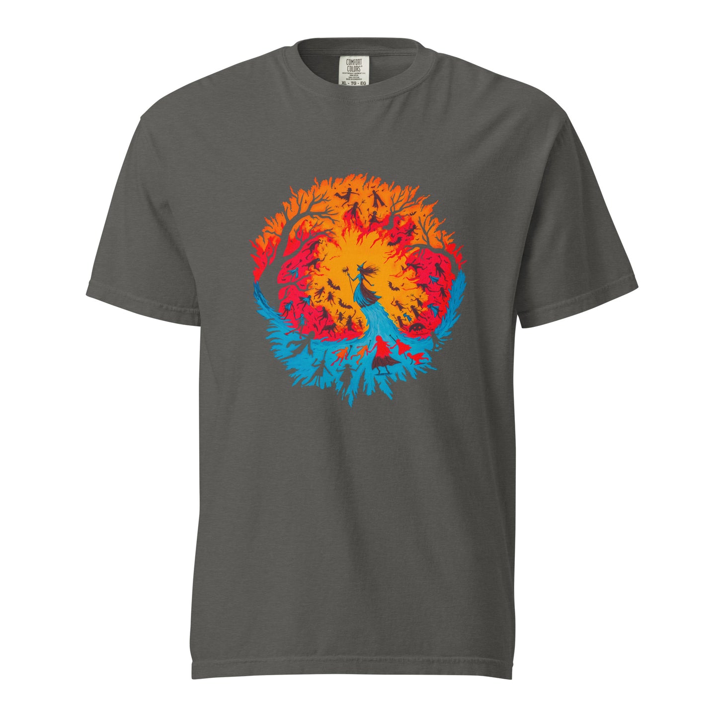 Halloween-Kollektion 2024 - No. B 1 - Schweres textilgefärbtes Unisex-T-Shirt - in 6 Farben