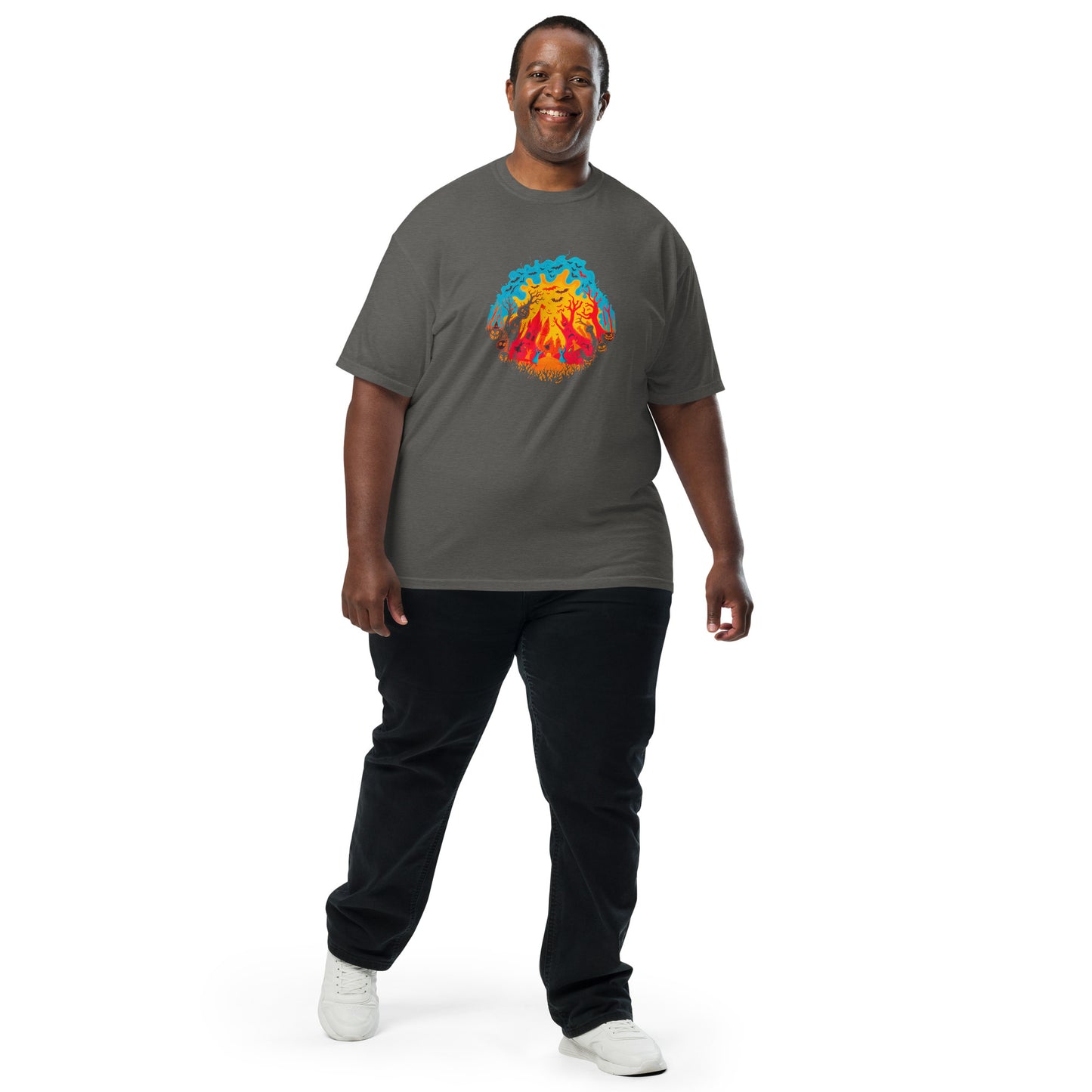 Halloween-Kollektion 2024 - No. B 3 - Schweres textilgefärbtes Unisex-T-Shirt - in 6 Farben
