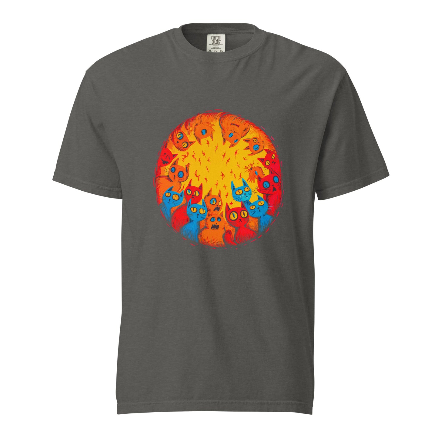 Halloween-Kollektion 2024 - No. B 4 - Schweres textilgefärbtes Unisex-T-Shirt - in 6 Farben