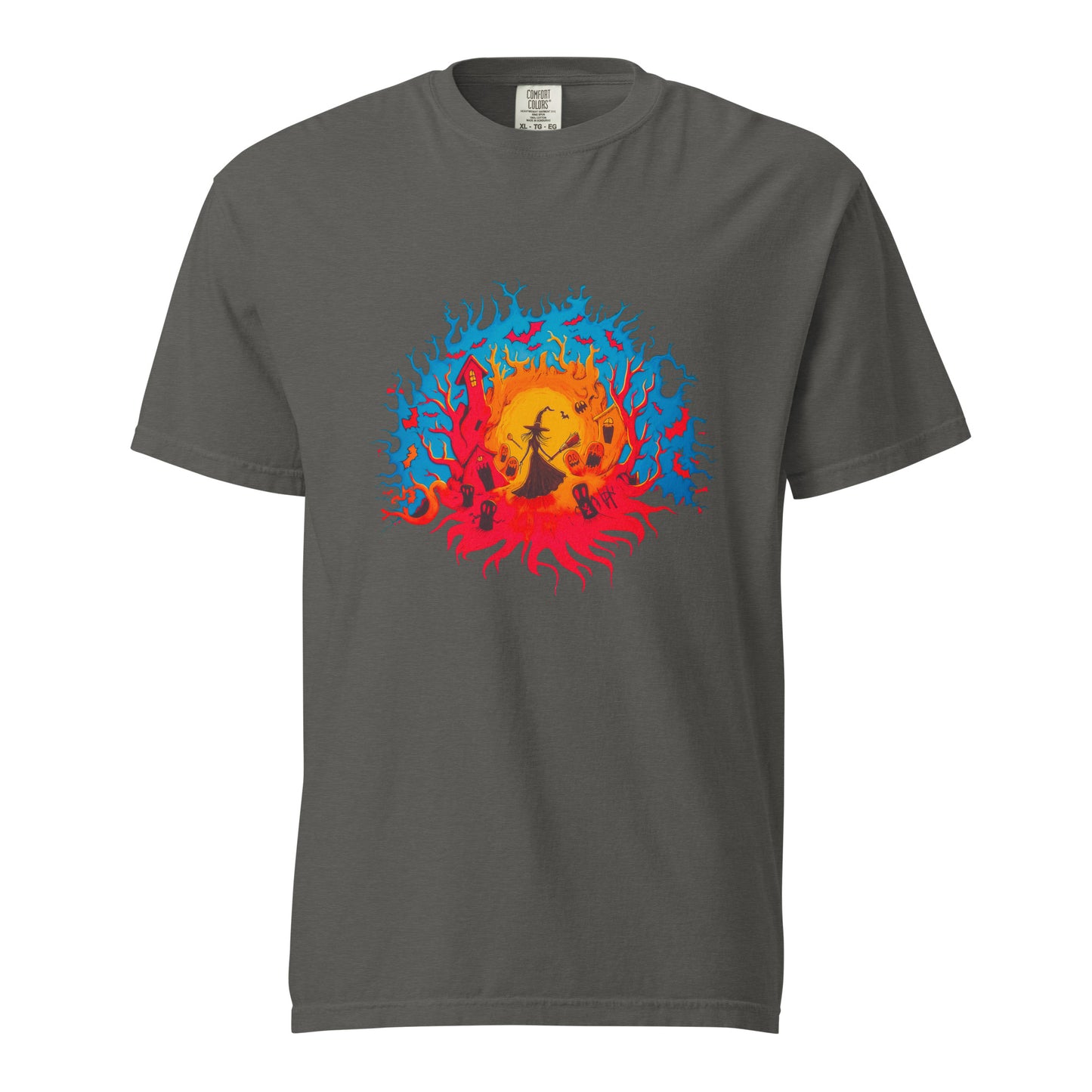 Halloween-Kollektion 2024 - No. B 5 - Schweres textilgefärbtes Unisex-T-Shirt - in 6 Farben