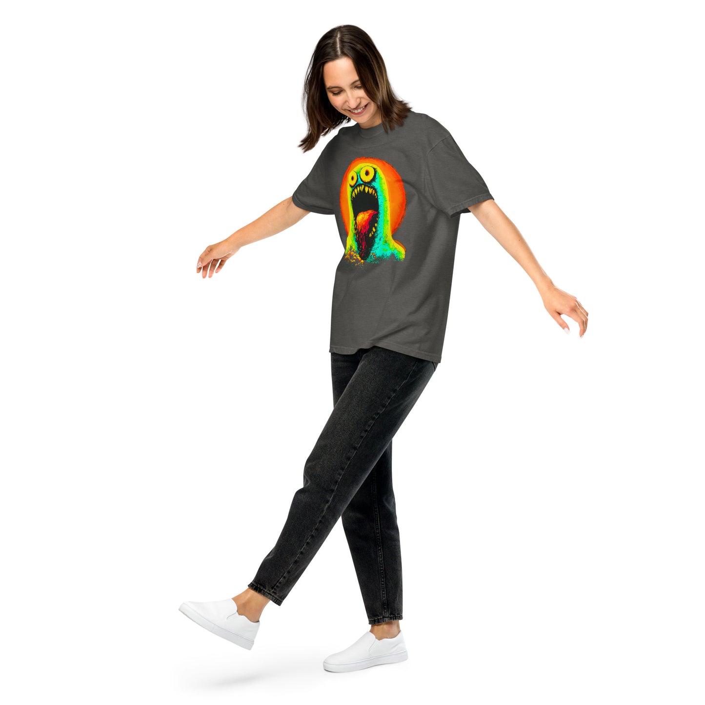 NEON Halloween-Kollektion 2024 - No. 06 - Schweres textilgefärbtes Unisex-T-Shirt - in 6 Farben