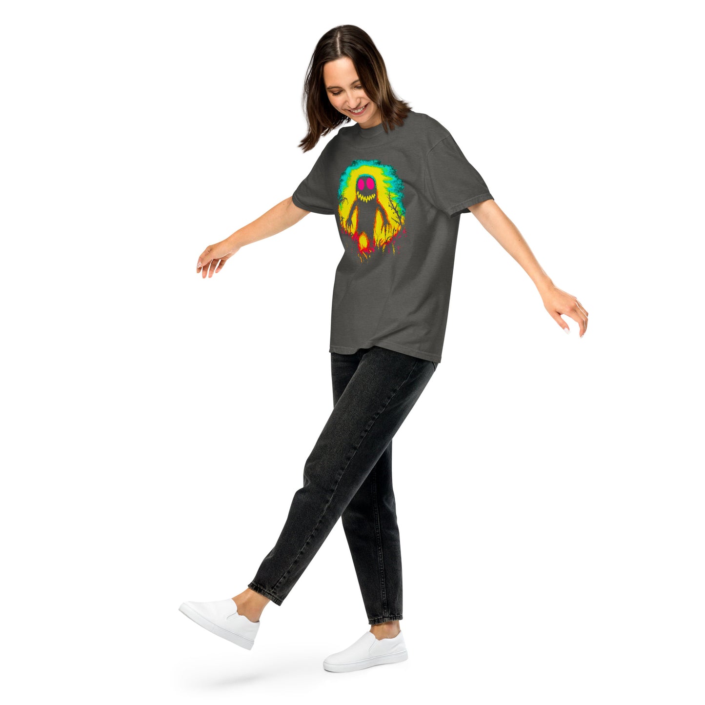 NEON Halloween-Kollektion 2024 - No. 10 - Schweres textilgefärbtes Unisex-T-Shirt - in 4 Farben