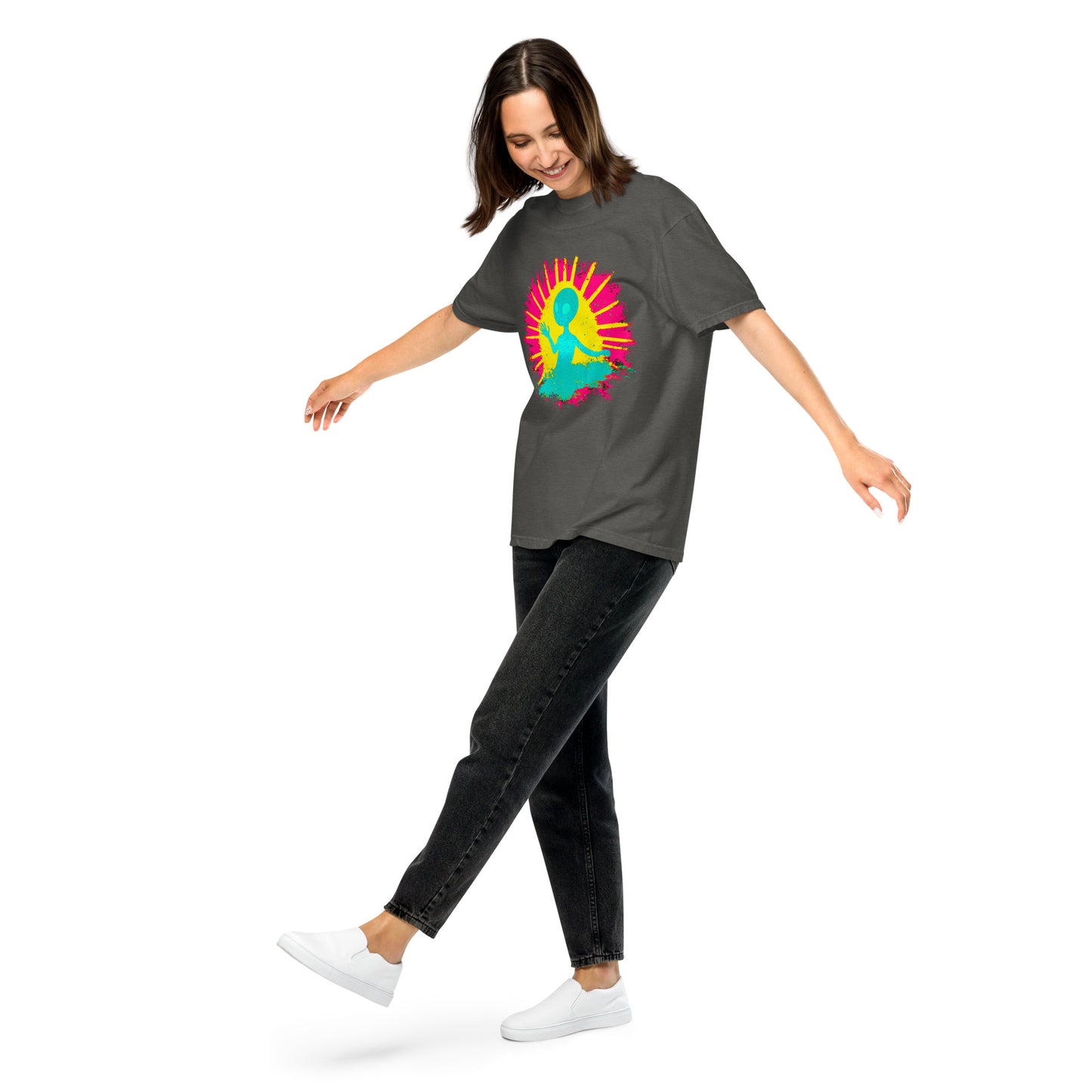 NEON Halloween-Kollektion 2024 - No. 12 - Schweres textilgefärbtes Unisex-T-Shirt - in 6 Farben